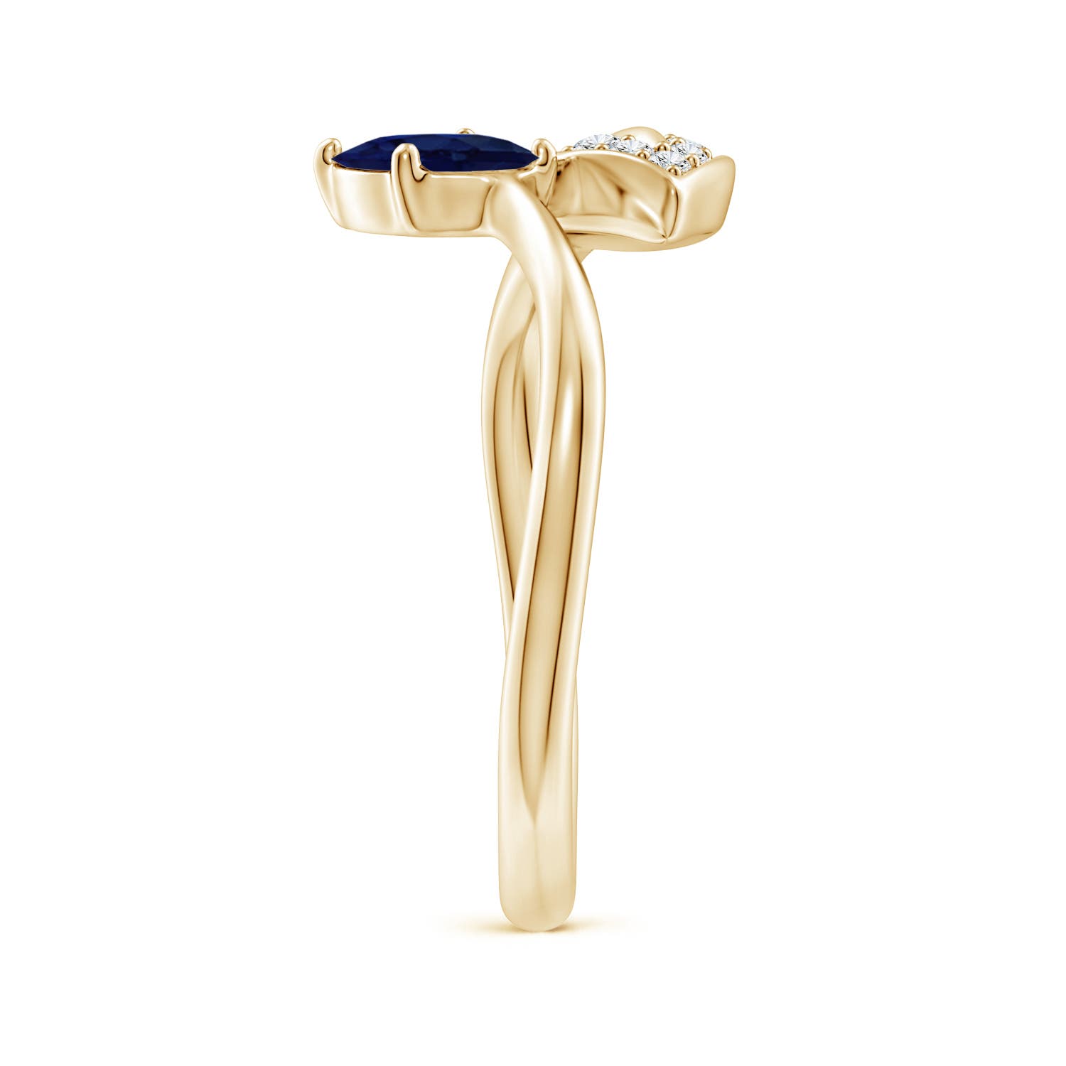 A - Blue Sapphire / 0.9 CT / 14 KT Yellow Gold