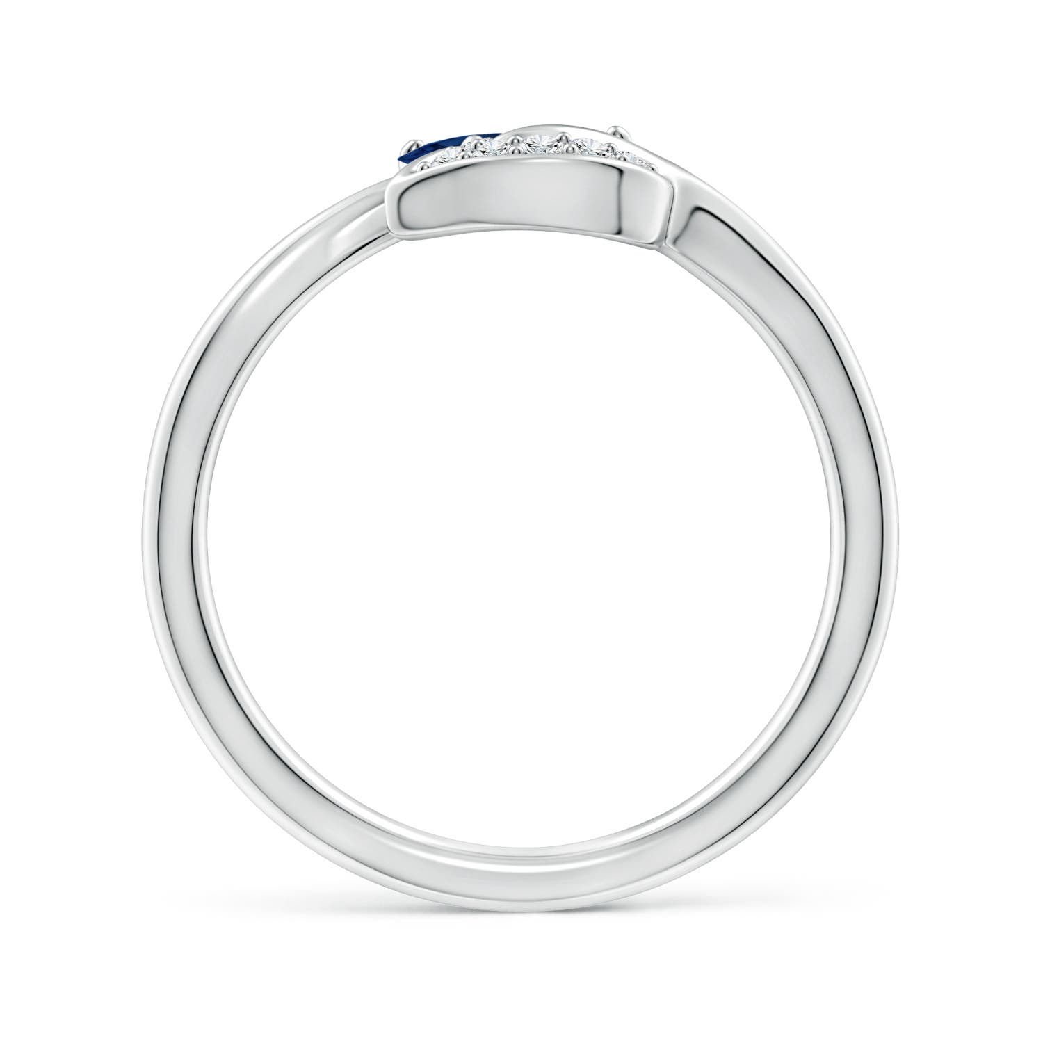 AA - Blue Sapphire / 0.9 CT / 14 KT White Gold