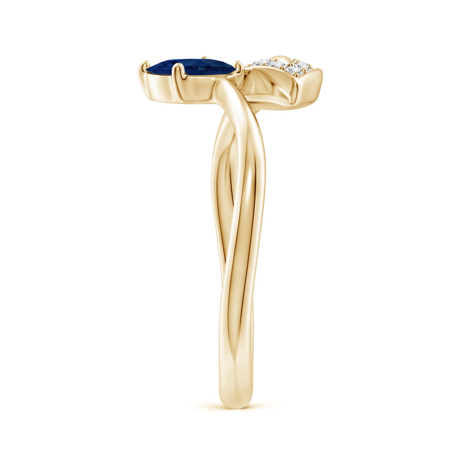 AA - Blue Sapphire / 0.9 CT / 14 KT Yellow Gold