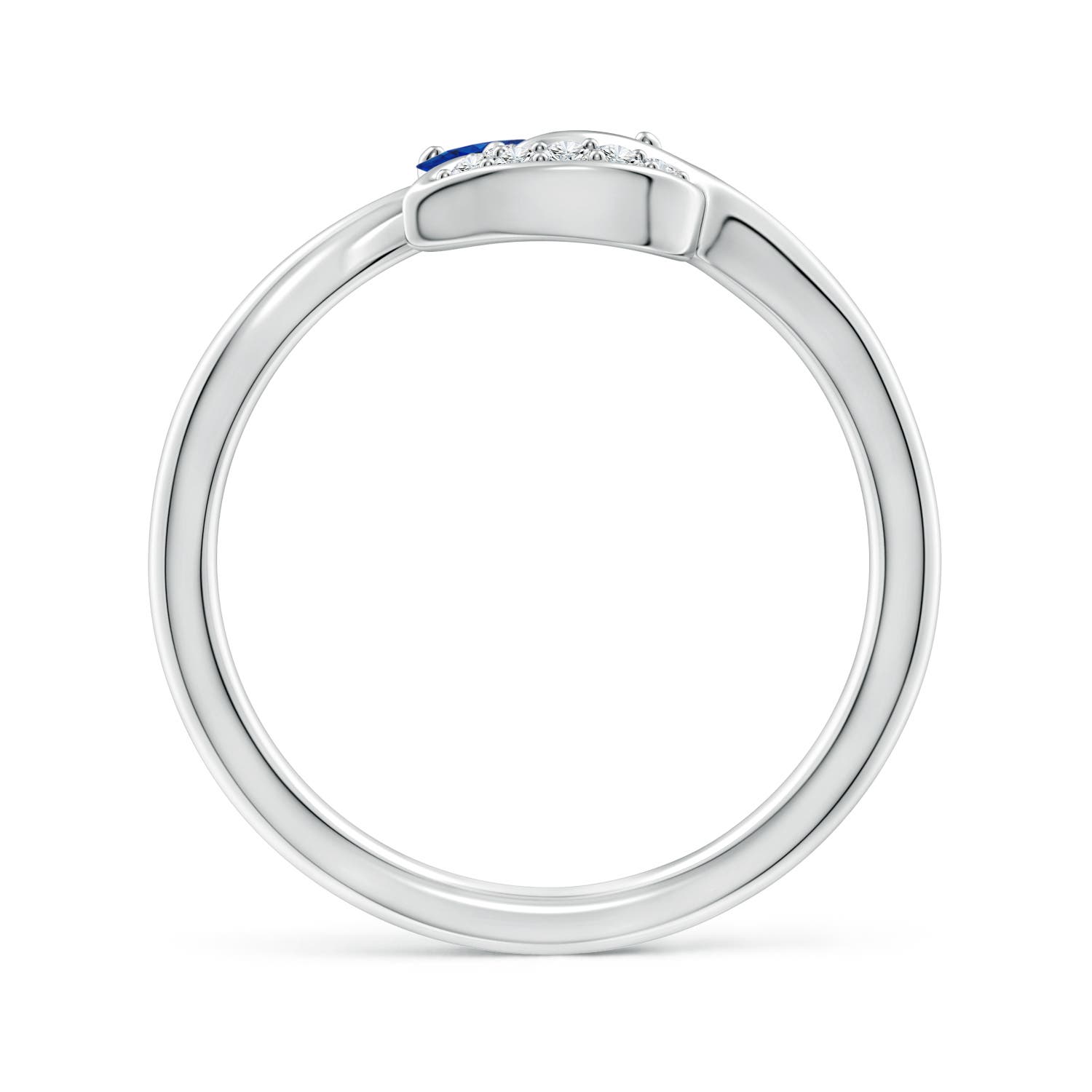 AAA - Blue Sapphire / 0.9 CT / 14 KT White Gold