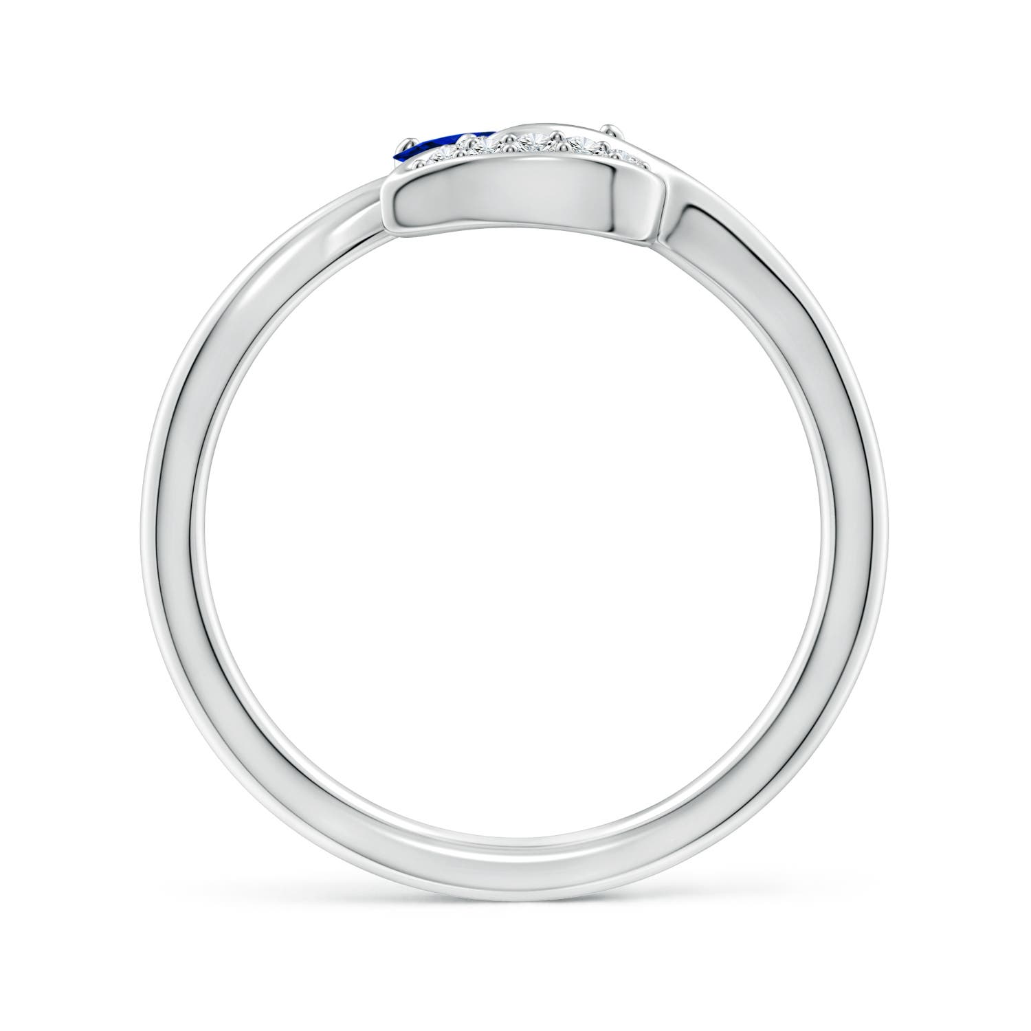 AAAA - Blue Sapphire / 0.9 CT / 14 KT White Gold