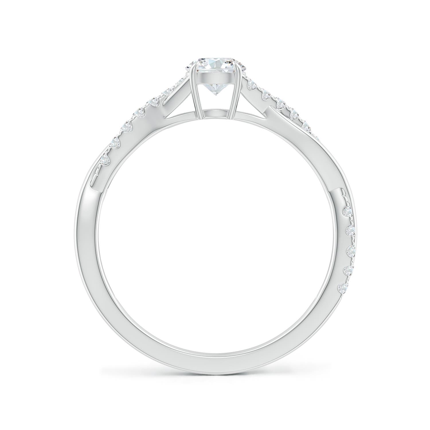 4.4mm GVS2 Classic Solitaire Diamond Twist Shank Engagement Ring in P950 Platinum - side 3
