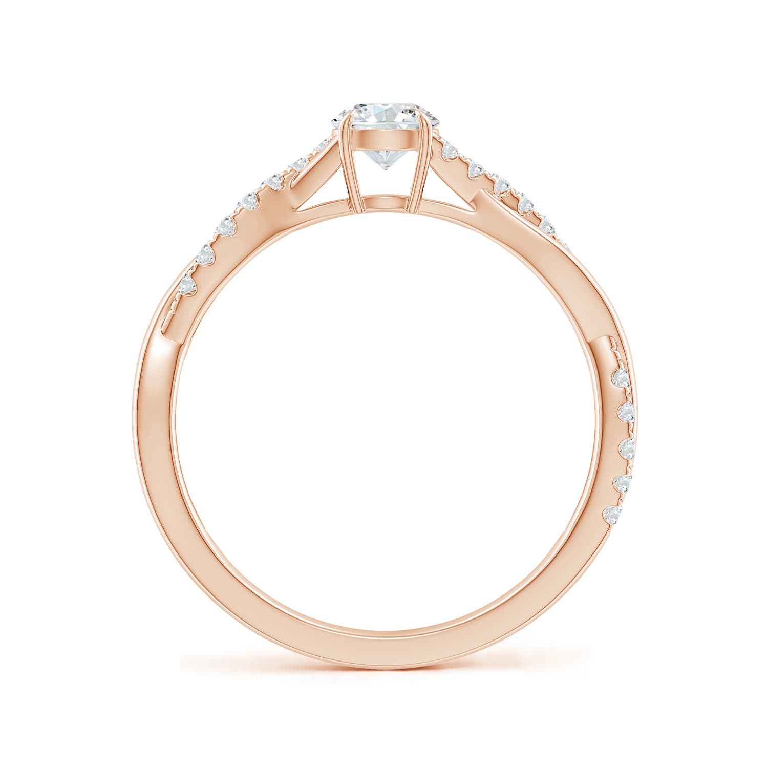 F-G, VS / 0.49 CT / 14 KT Rose Gold