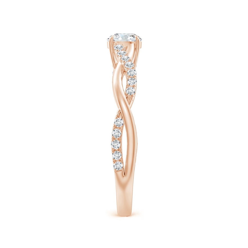4.4mm GVS2 Classic Solitaire Diamond Twist Shank Engagement Ring in Rose Gold side-2