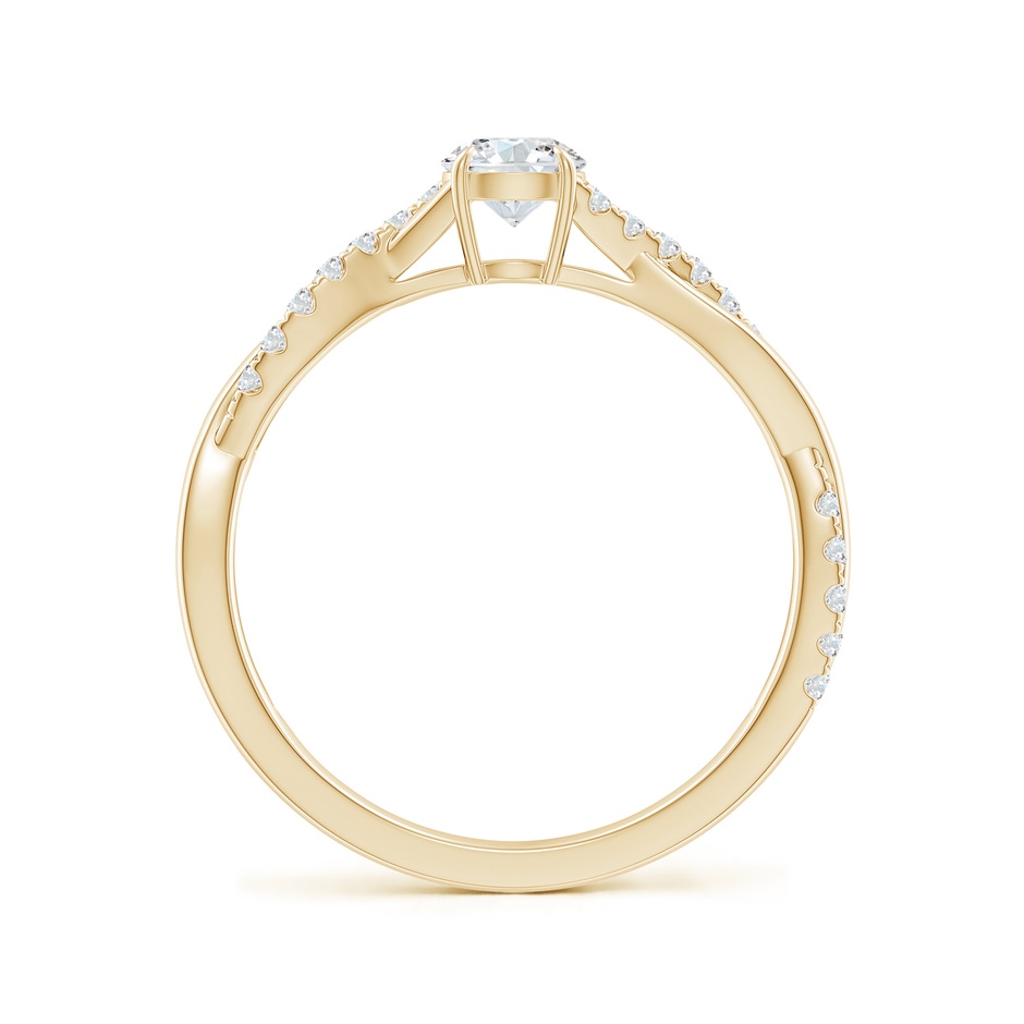 4.4mm GVS2 Classic Solitaire Diamond Twist Shank Engagement Ring in Yellow Gold side-1
