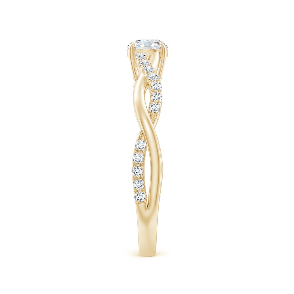 4.4mm GVS2 Classic Solitaire Diamond Twist Shank Engagement Ring in Yellow Gold side-2