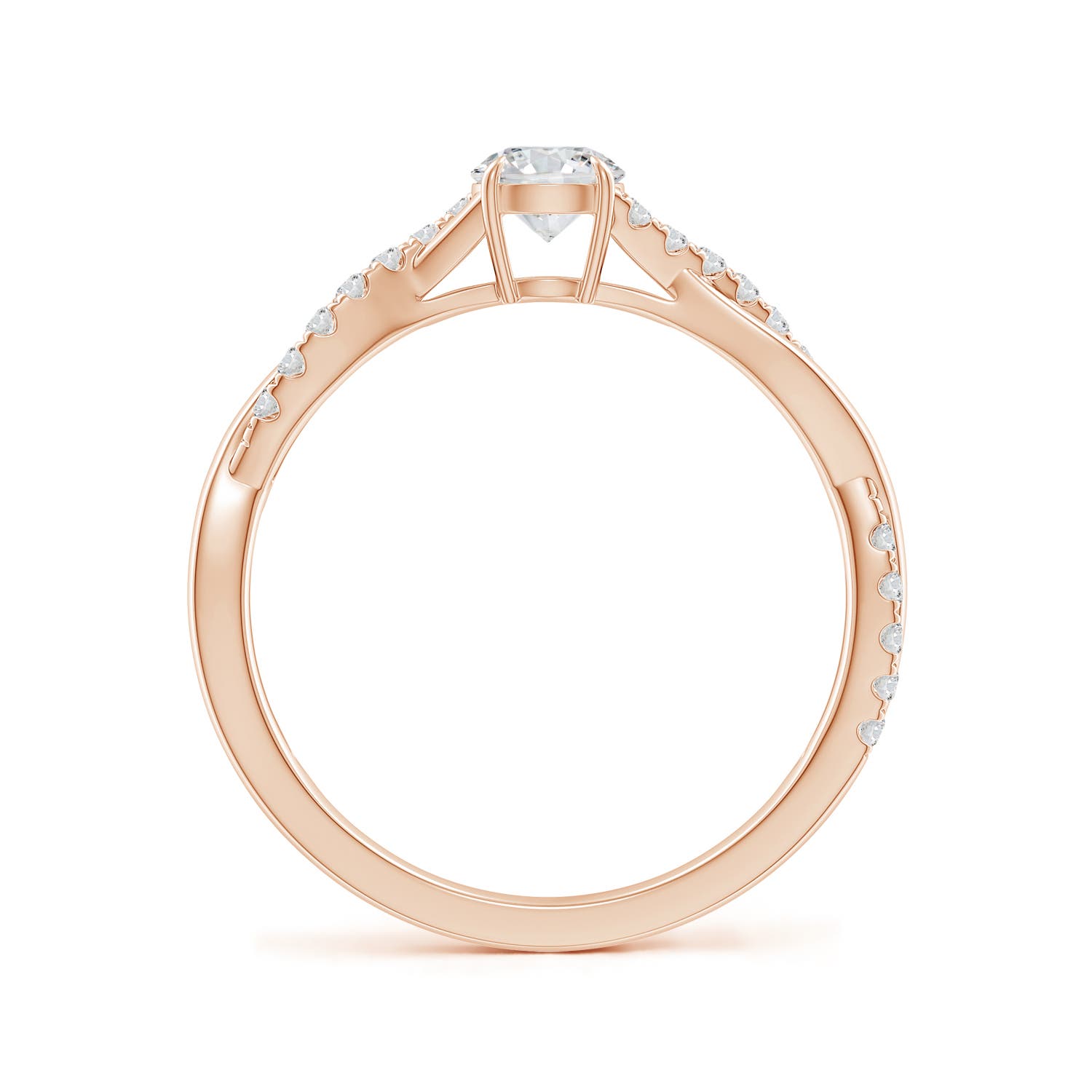 H, SI2 / 0.49 CT / 14 KT Rose Gold