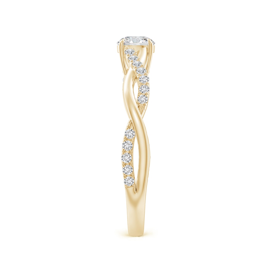 4.4mm HSI2 Classic Solitaire Diamond Twist Shank Engagement Ring in Yellow Gold side-2