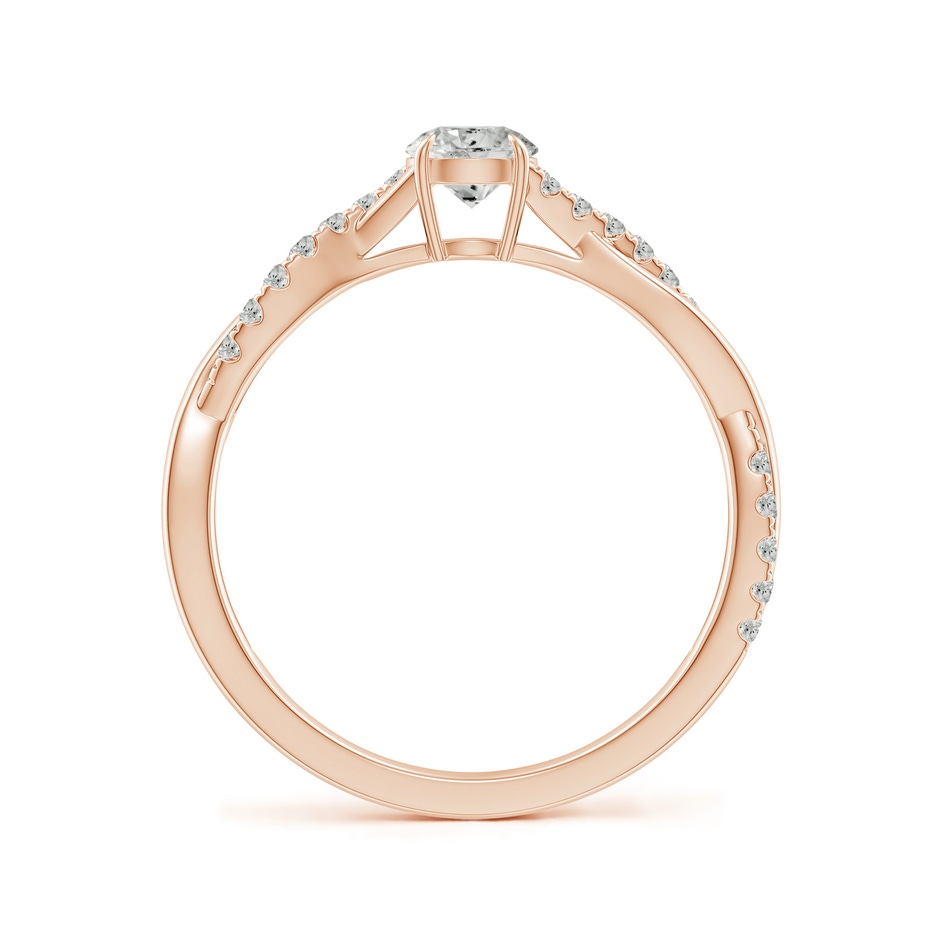 4.4mm KI3 Classic Solitaire Diamond Twist Shank Engagement Ring in Rose Gold side-1
