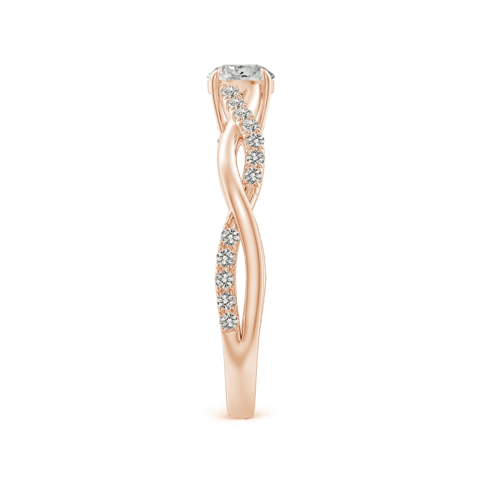 4.4mm KI3 Classic Solitaire Diamond Twist Shank Engagement Ring in Rose Gold side-2