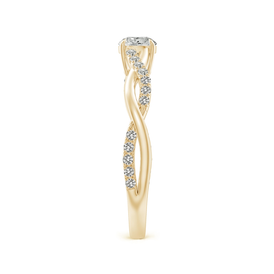 4.4mm KI3 Classic Solitaire Diamond Twist Shank Engagement Ring in Yellow Gold side-2