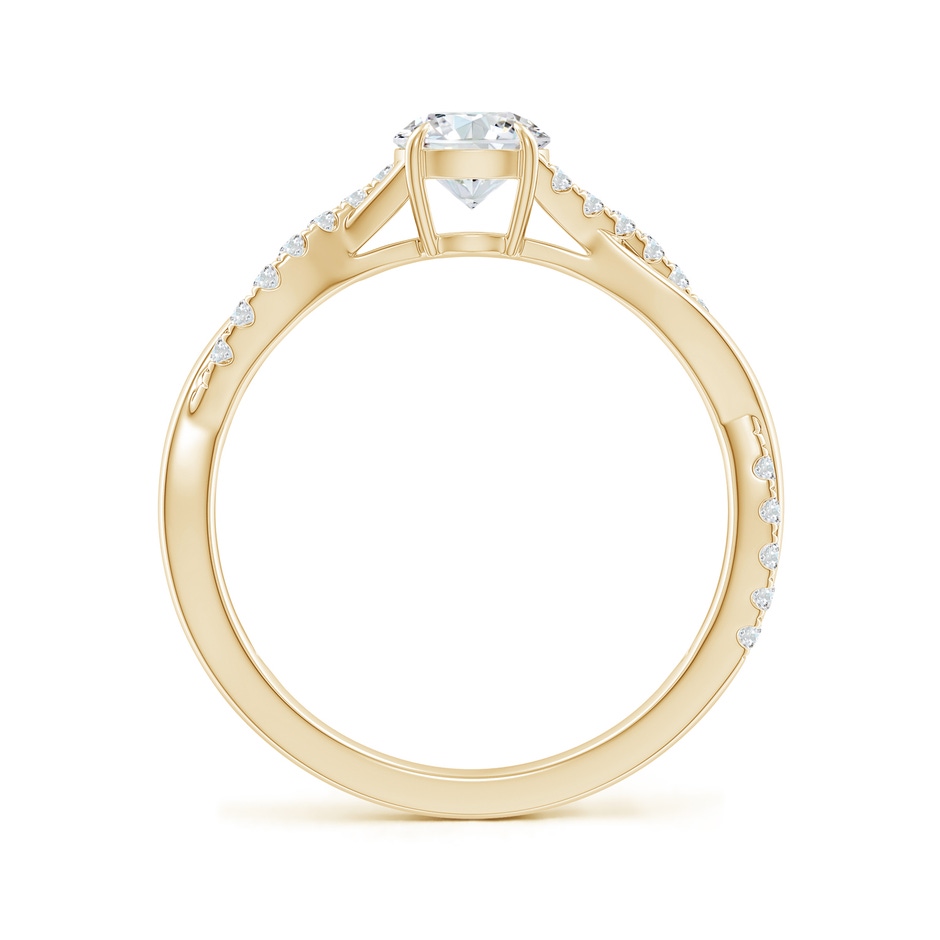 5.2mm GVS2 Classic Solitaire Diamond Twist Shank Engagement Ring in Yellow Gold side-1