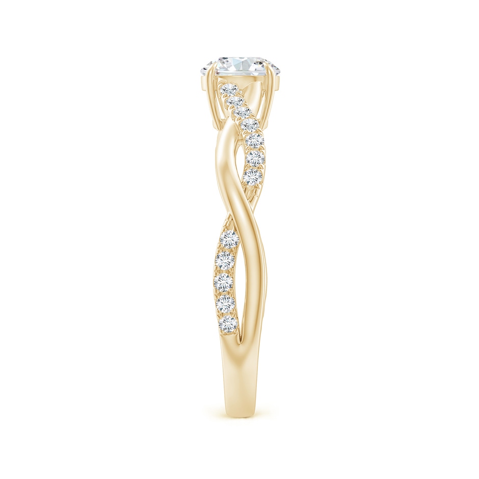5.2mm GVS2 Classic Solitaire Diamond Twist Shank Engagement Ring in Yellow Gold side-2