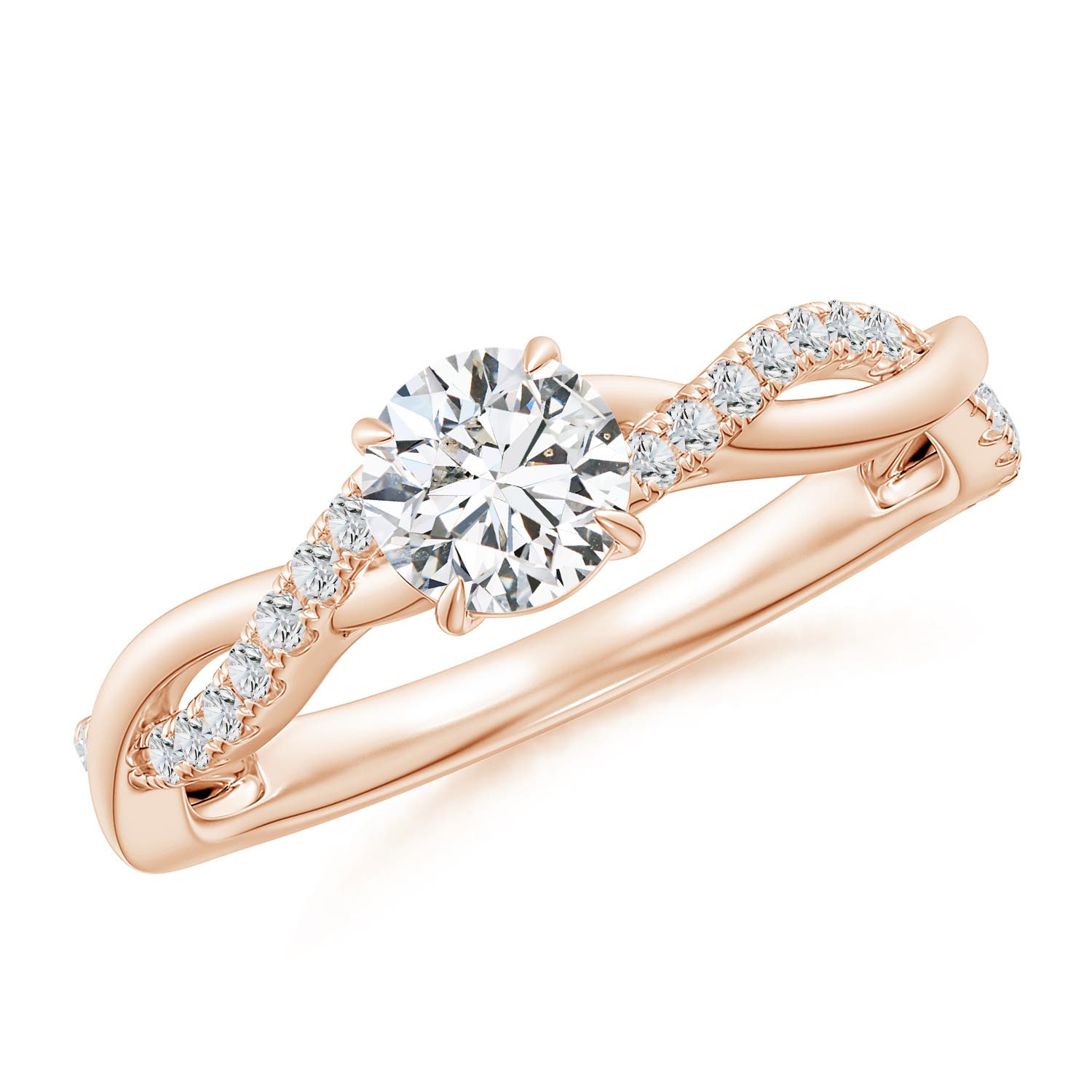 H, SI2 / 0.74 CT / 14 KT Rose Gold