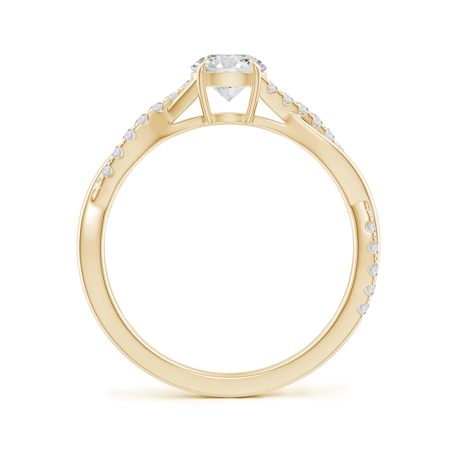 5.2mm HSI2 Classic Solitaire Diamond Twist Shank Engagement Ring in Yellow Gold side-1