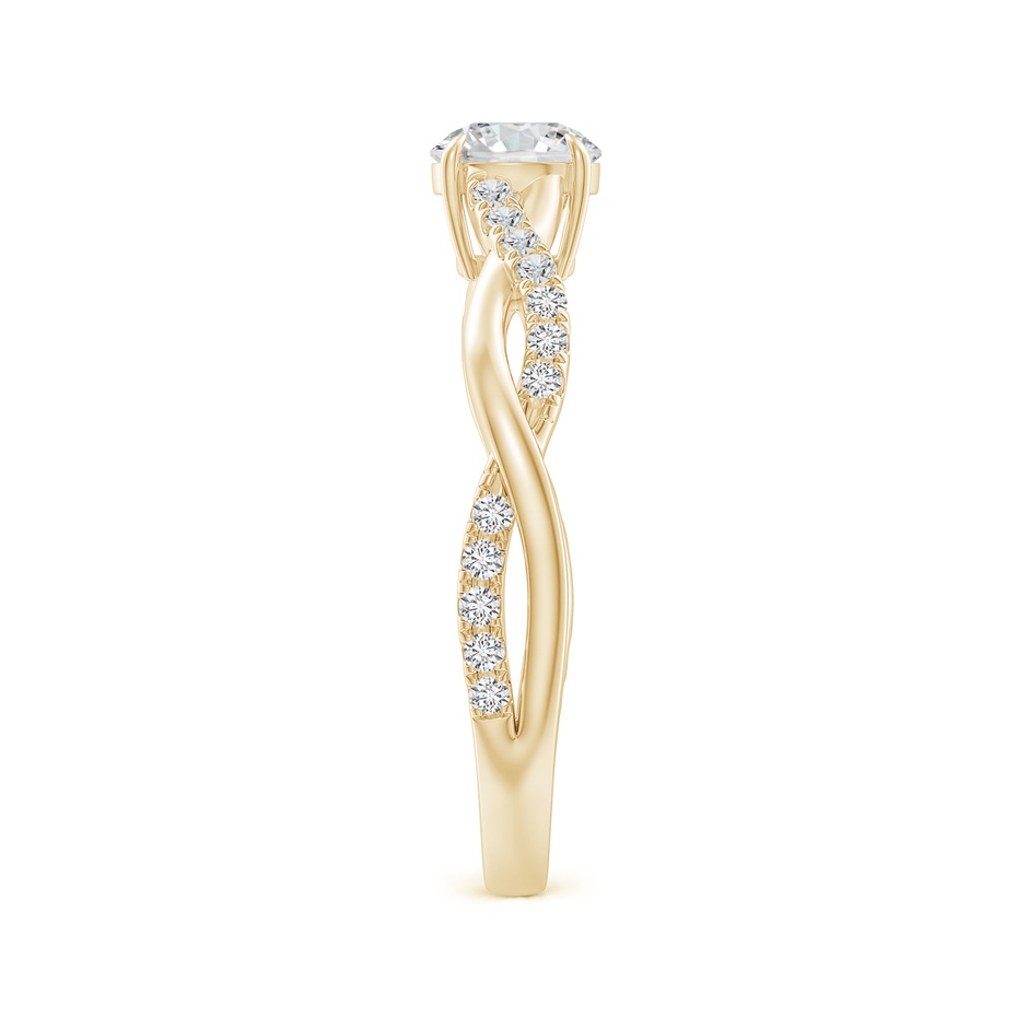 5.2mm HSI2 Classic Solitaire Diamond Twist Shank Engagement Ring in Yellow Gold side-2