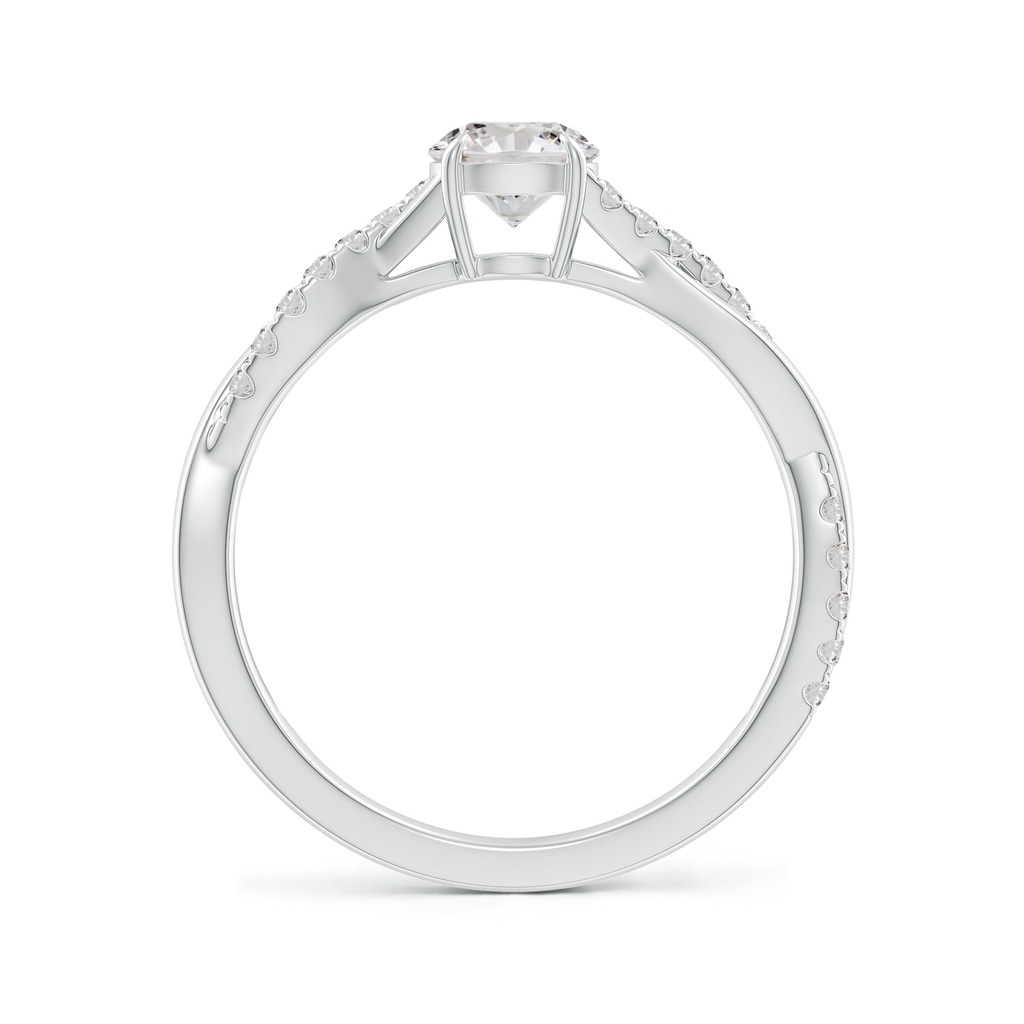 5.2mm IJI1I2 Classic Solitaire Diamond Twist Shank Engagement Ring in 10K White Gold Side-1