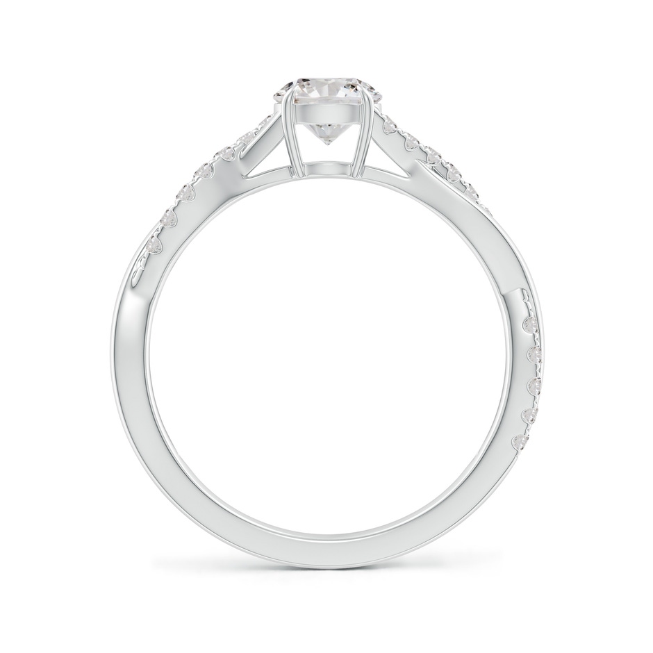 5.2mm IJI1I2 Classic Solitaire Diamond Twist Shank Engagement Ring in 10K White Gold side-1