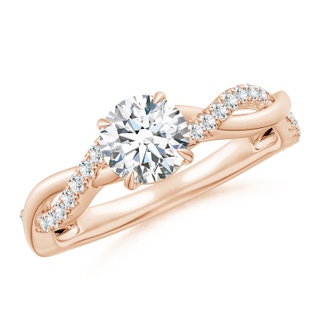 5.9mm GVS2 Classic Solitaire Diamond Twist Shank Engagement Ring in 10K Rose Gold