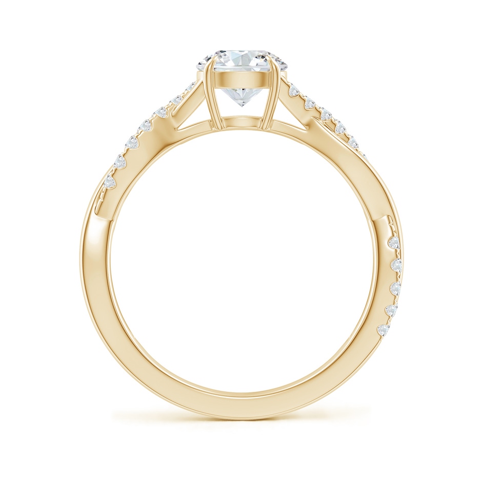 5.9mm GVS2 Classic Solitaire Diamond Twist Shank Engagement Ring in Yellow Gold side-1