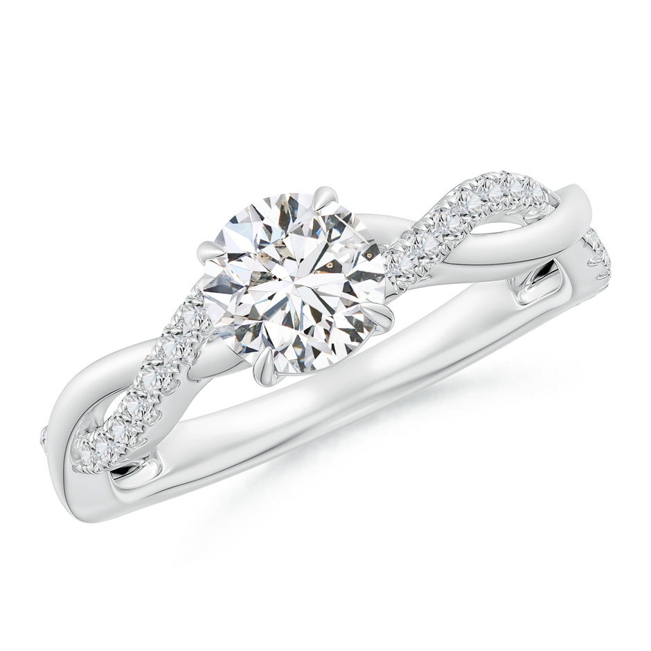 5.9mm HSI2 Classic Solitaire Diamond Twist Shank Engagement Ring in P950 Platinum 