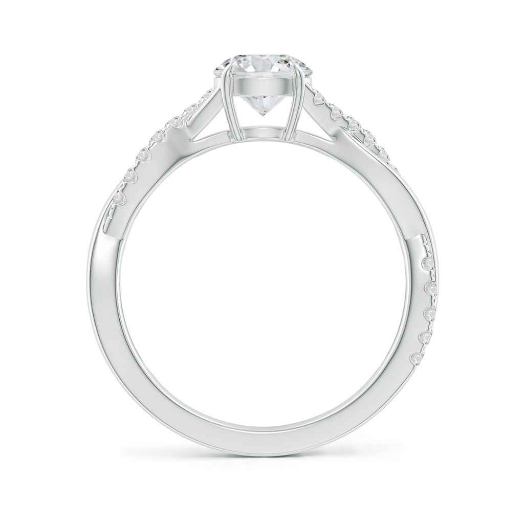 5.9mm HSI2 Classic Solitaire Diamond Twist Shank Engagement Ring in White Gold Side-1