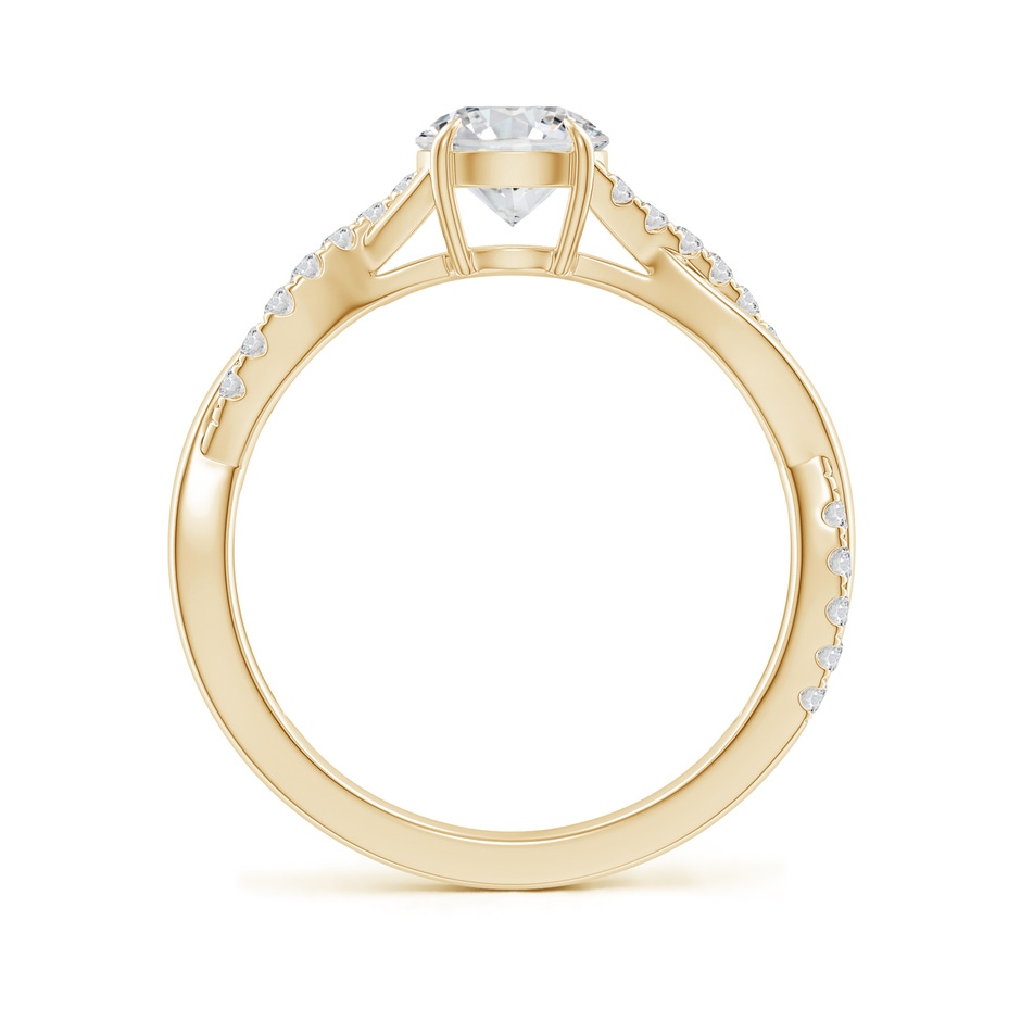 5.9mm HSI2 Classic Solitaire Diamond Twist Shank Engagement Ring in Yellow Gold side-1