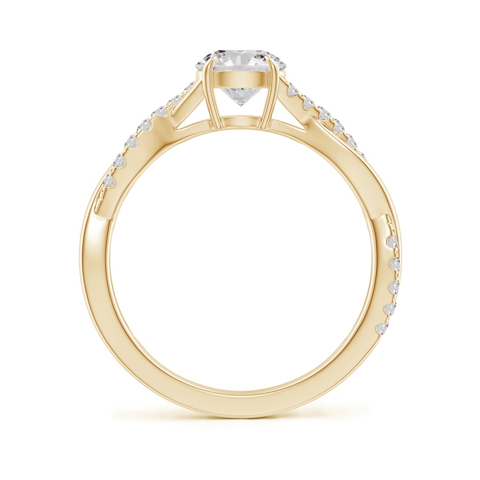 5.9mm IJI1I2 Classic Solitaire Diamond Twist Shank Engagement Ring in Yellow Gold side-1