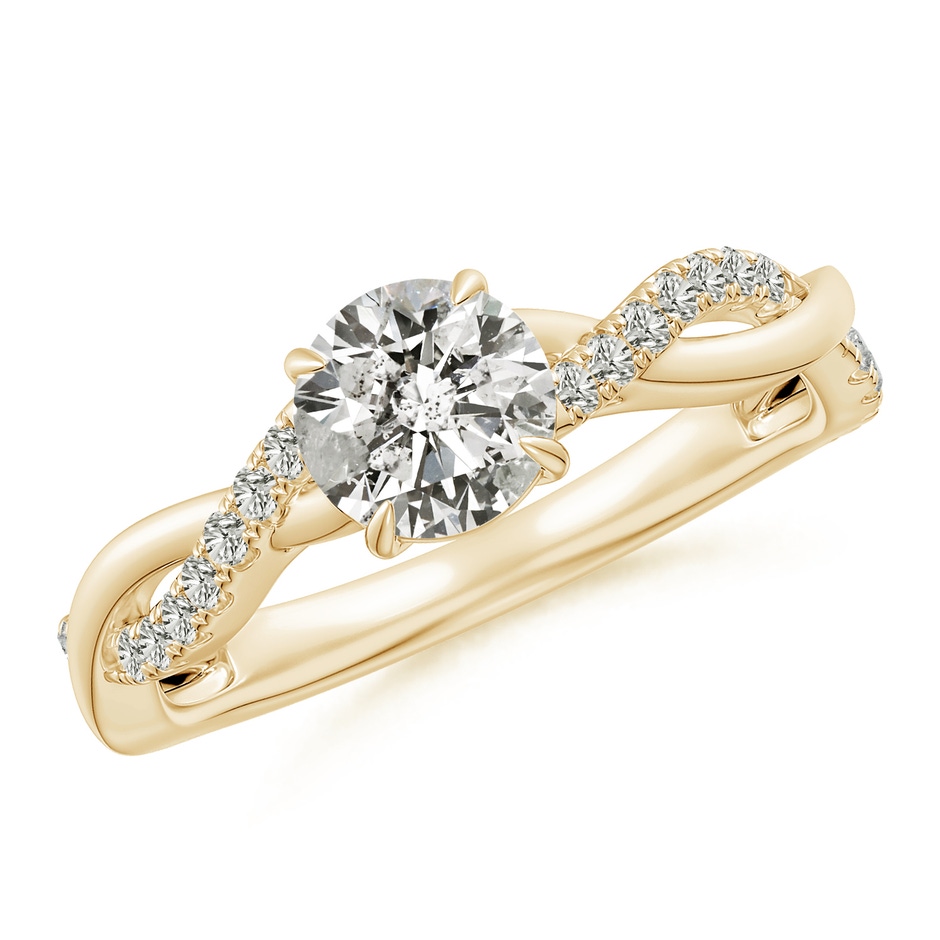 5.9mm KI3 Classic Solitaire Diamond Twist Shank Engagement Ring in Yellow Gold 