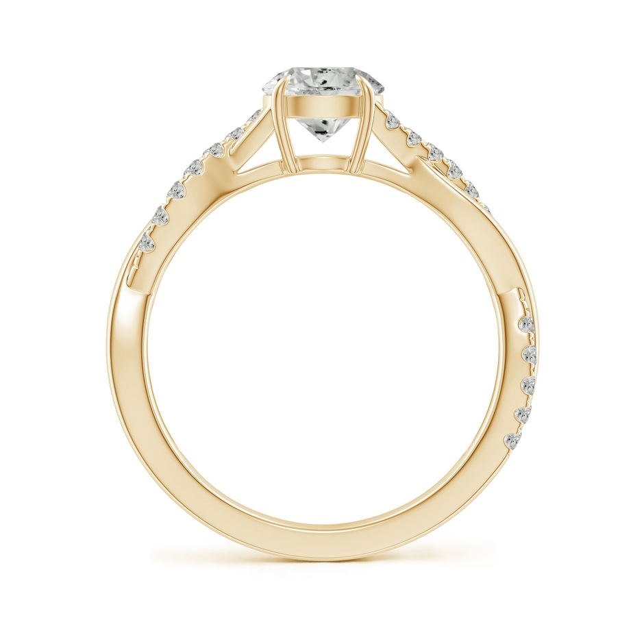 5.9mm KI3 Classic Solitaire Diamond Twist Shank Engagement Ring in Yellow Gold side-1