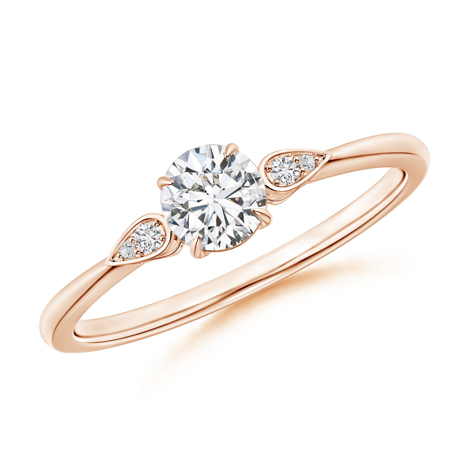 H, SI2 / 0.38 CT / 14 KT Rose Gold