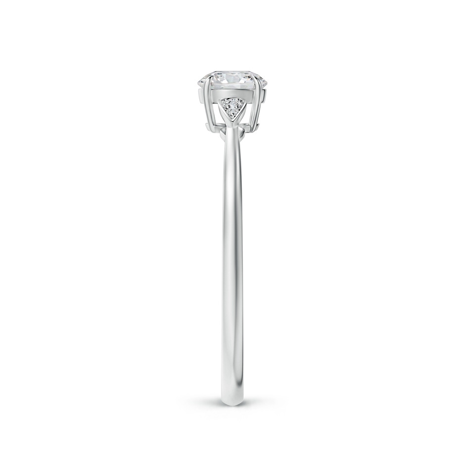 4.5mm HSI2 Round Diamond Trilogy Engagement Ring with Pear Motifs in White Gold side-2