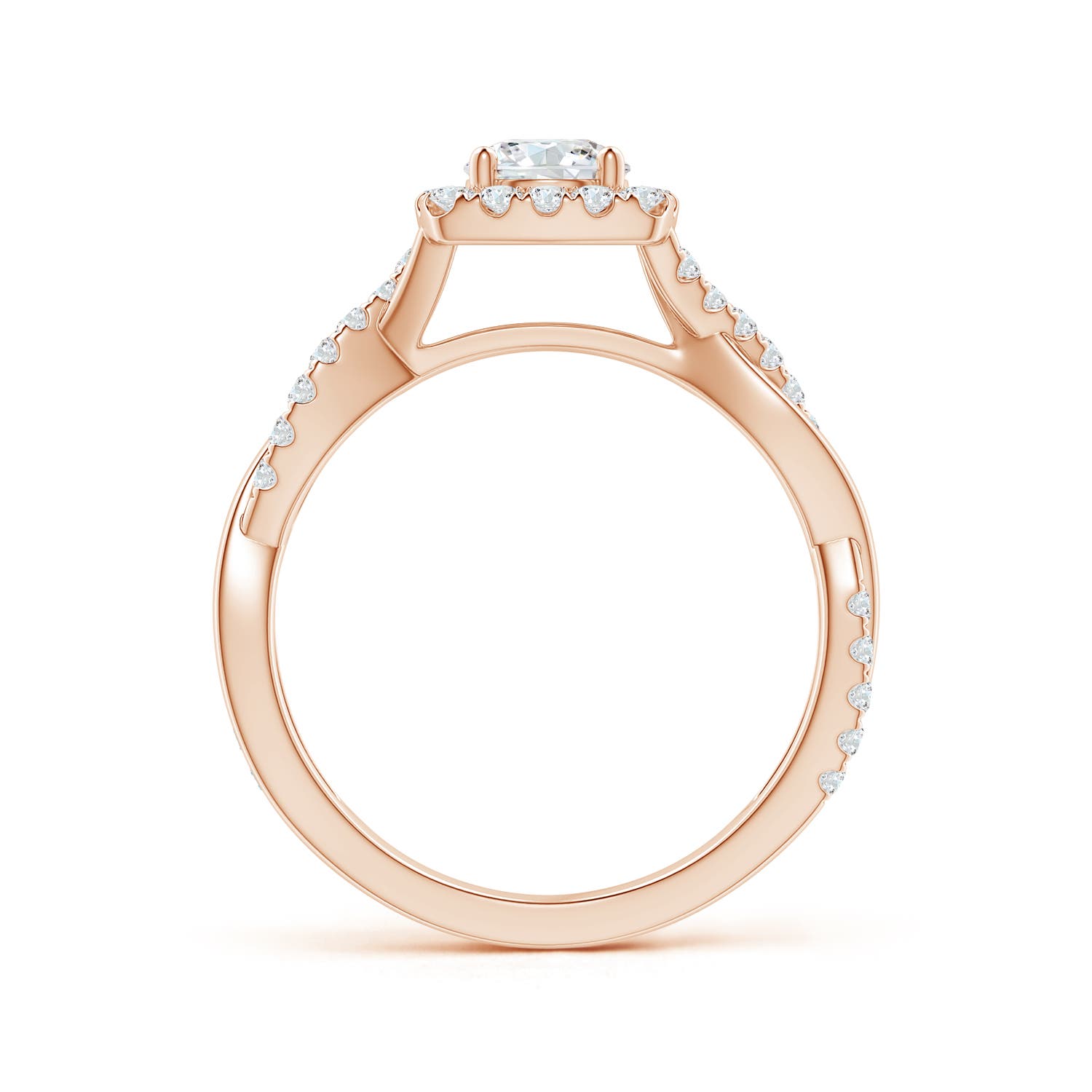 G, VS2 / 0.98 CT / 14 KT Rose Gold