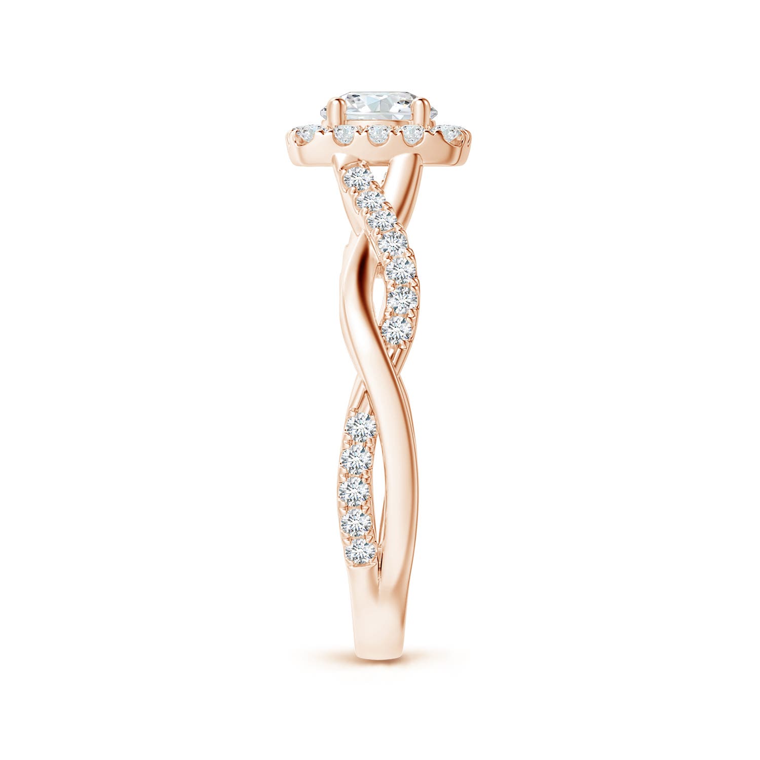 G, VS2 / 0.98 CT / 14 KT Rose Gold