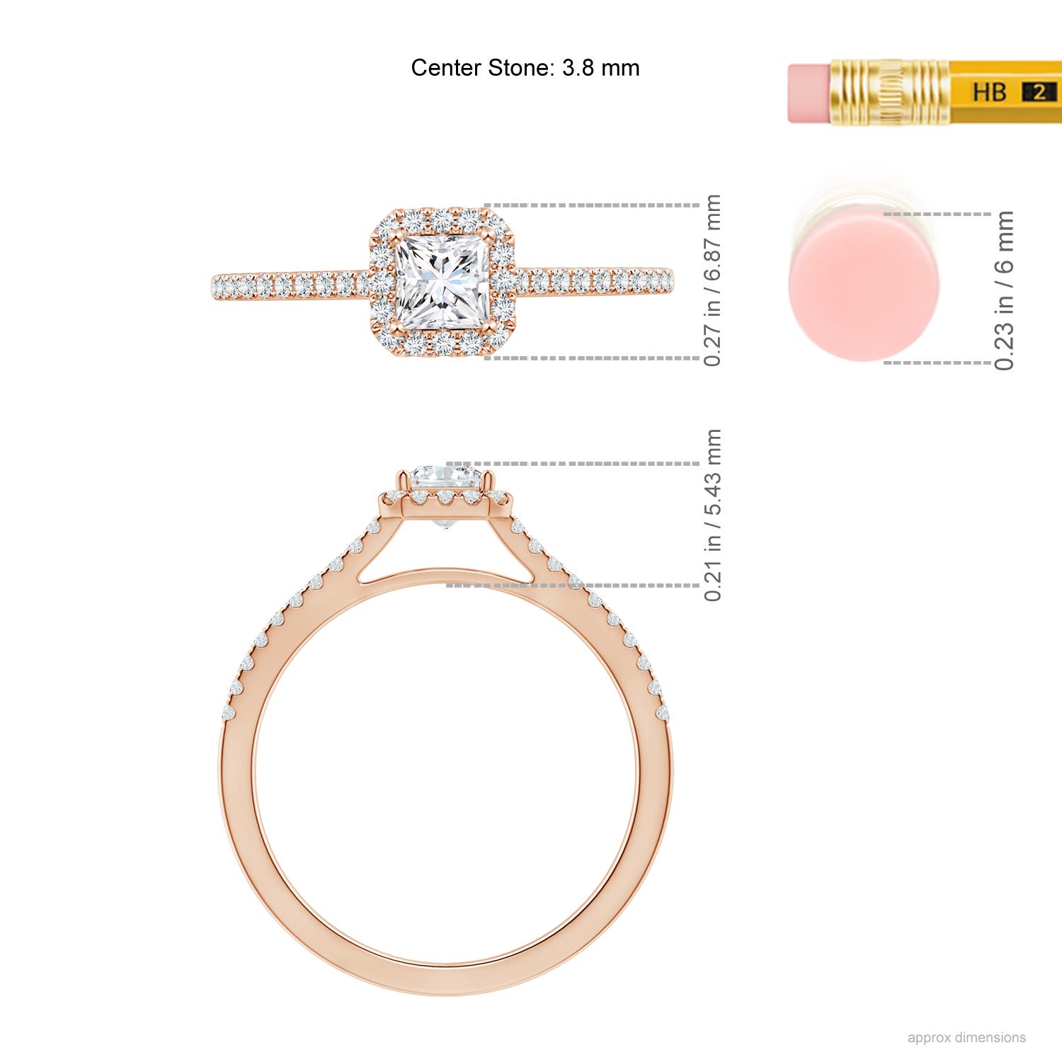 G, VS2 / 0.5 CT / 14 KT Rose Gold