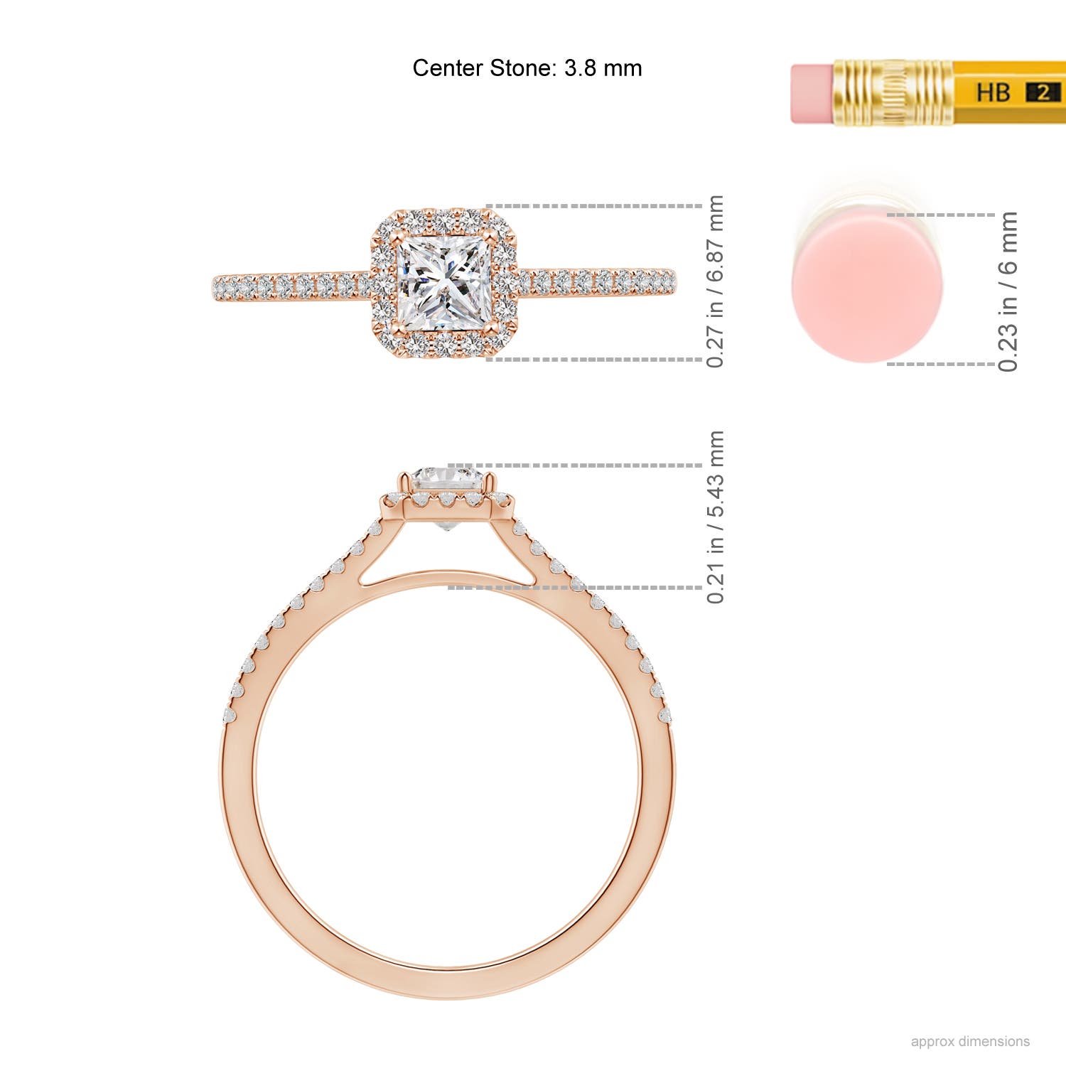 I-J, I1-I2 / 0.5 CT / 14 KT Rose Gold