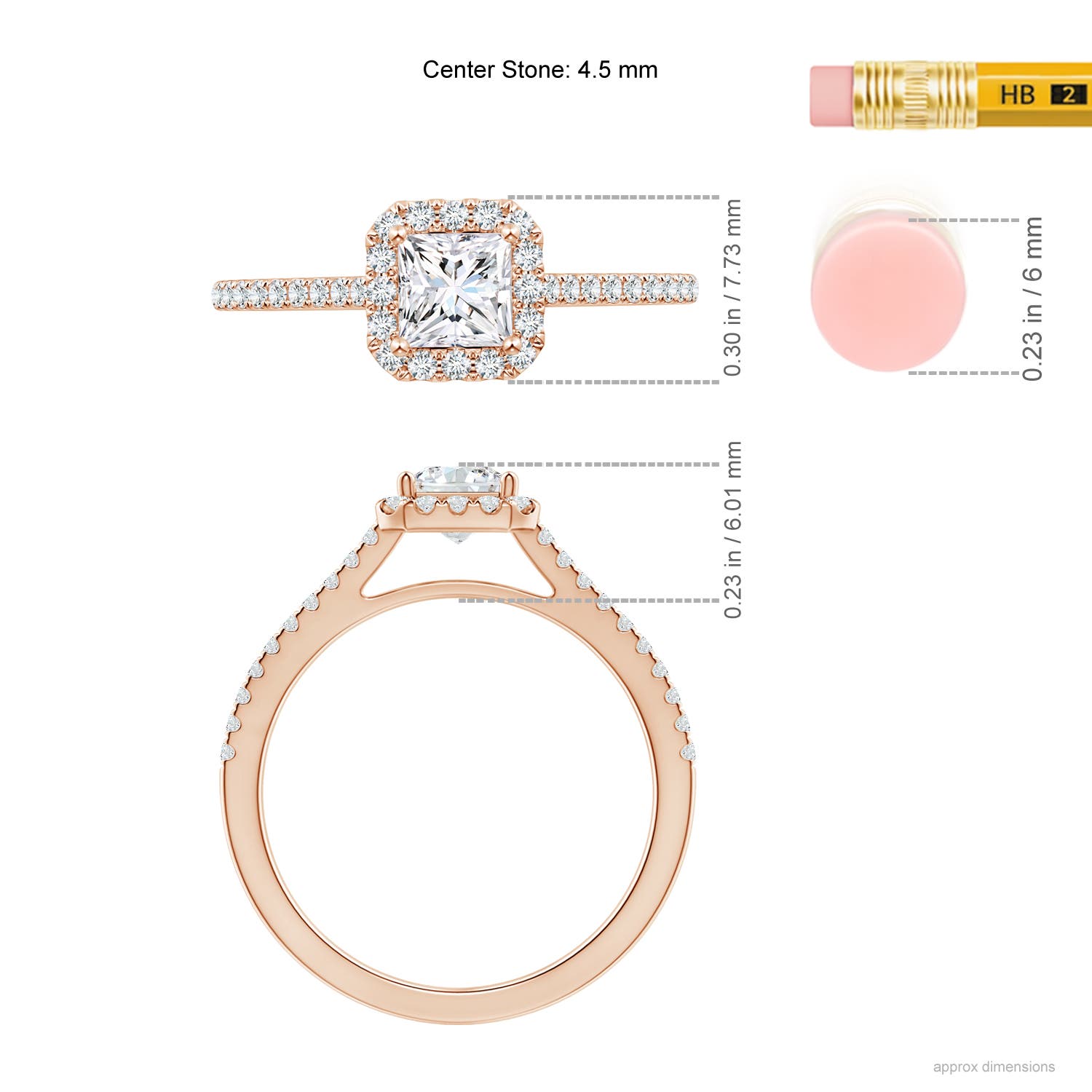 G, VS2 / 0.77 CT / 14 KT Rose Gold