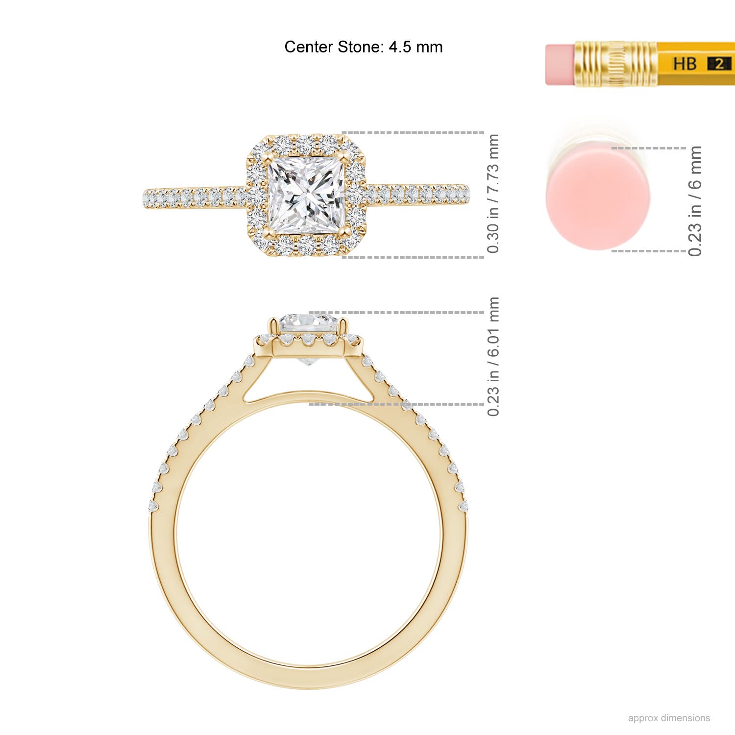 H, SI2 / 0.77 CT / 14 KT Yellow Gold