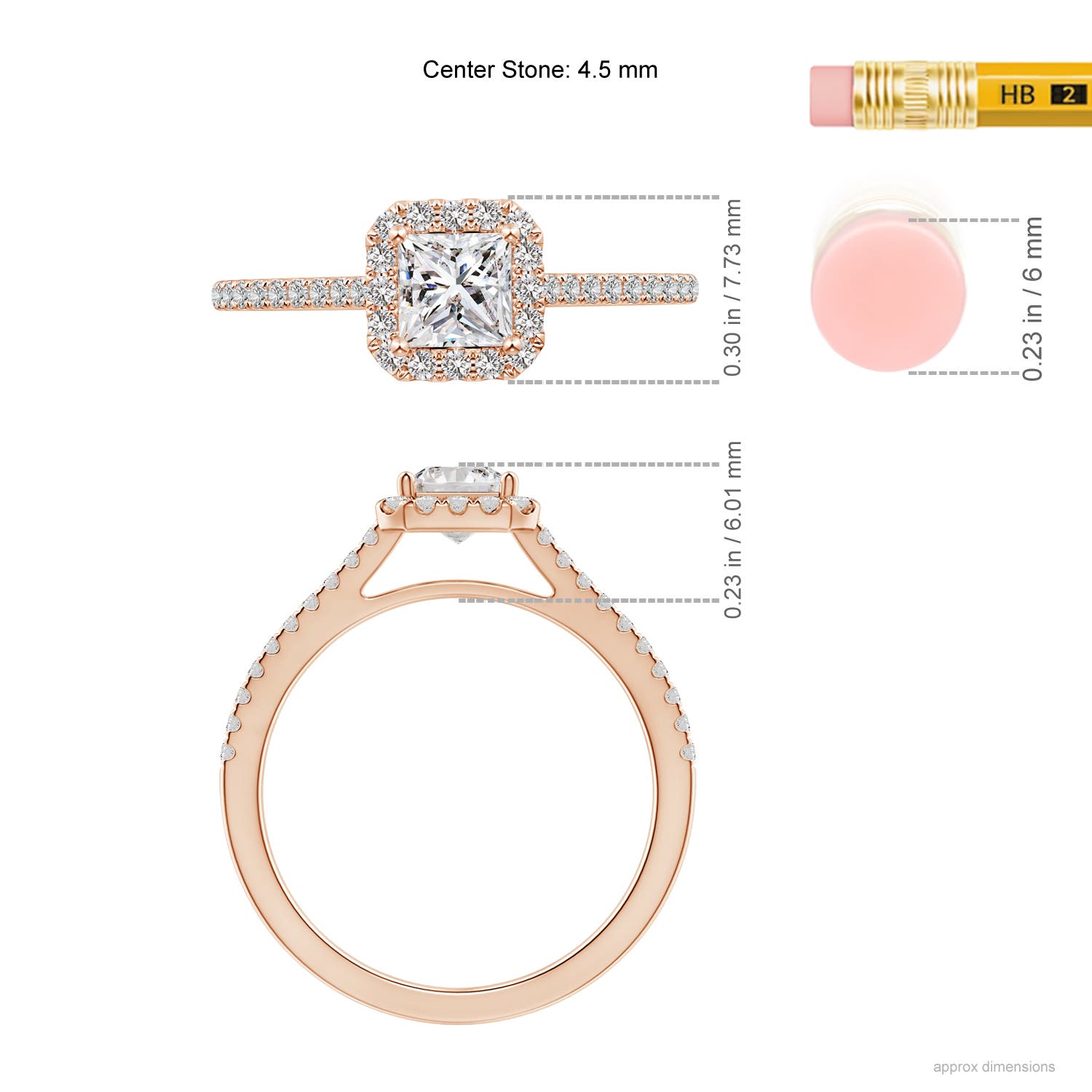 I-J, I1-I2 / 0.77 CT / 14 KT Rose Gold