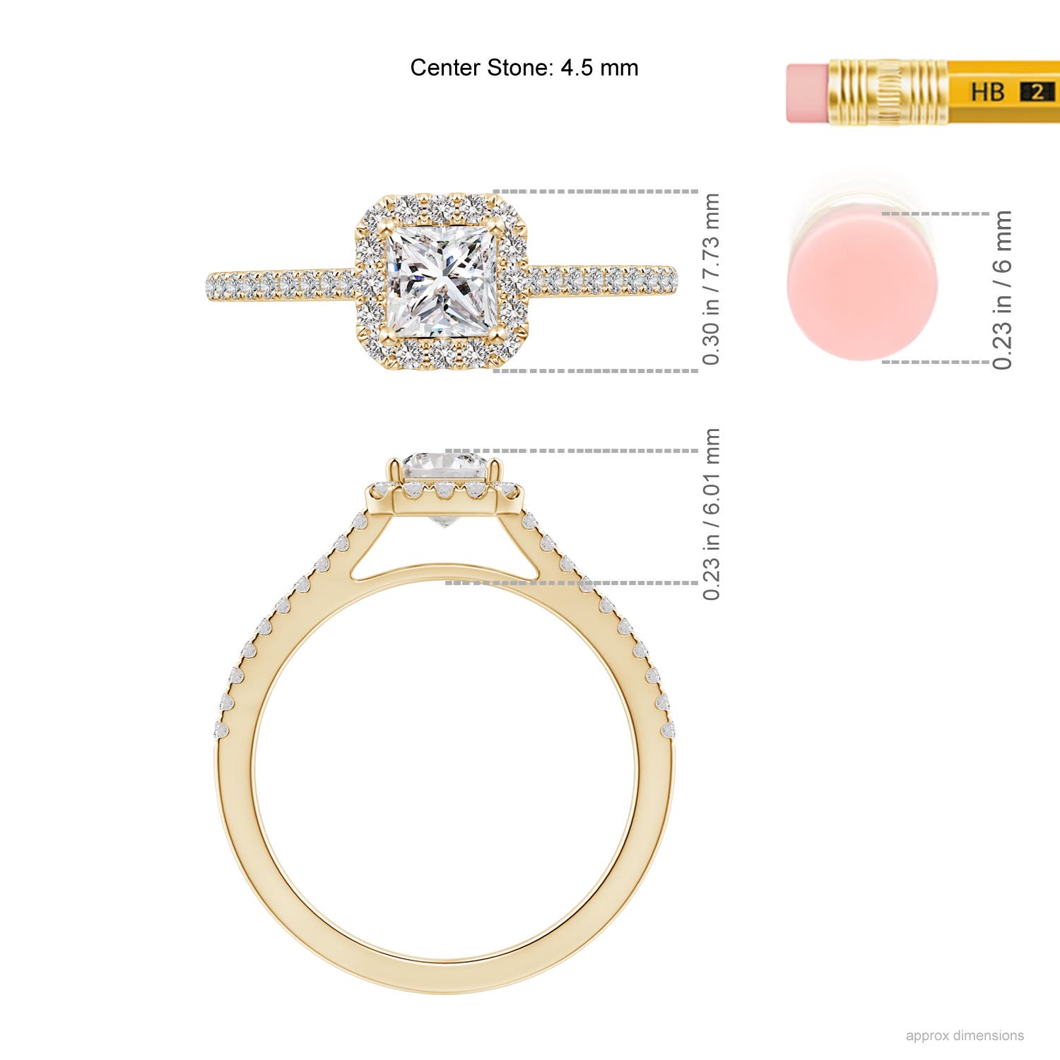 I-J, I1-I2 / 0.77 CT / 14 KT Yellow Gold