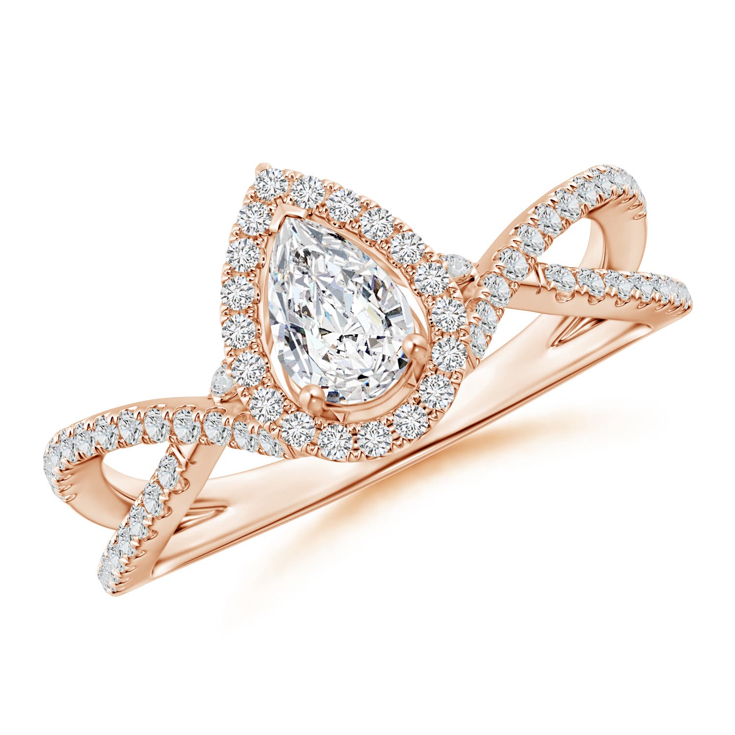 H, SI2 / 0.76 CT / 14 KT Rose Gold