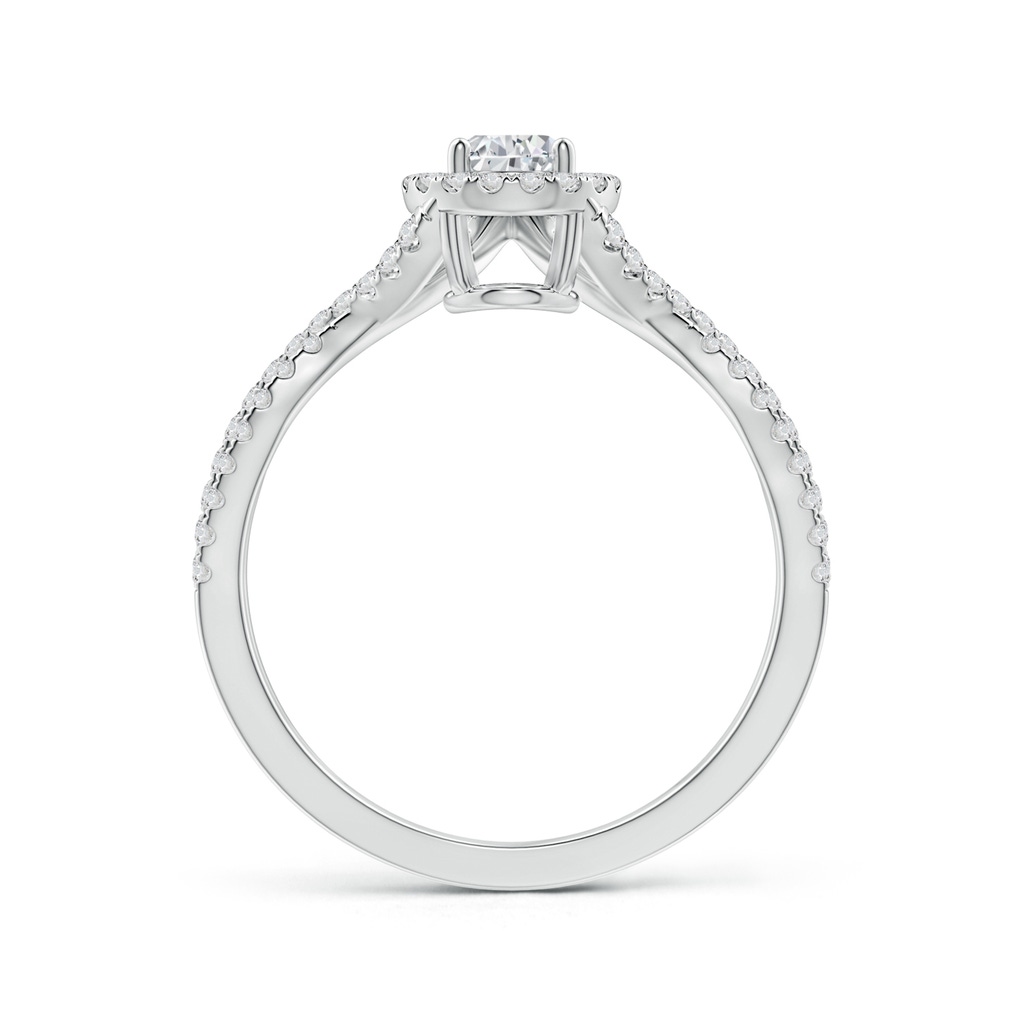 6x4mm HSI2 Criss-Cross Pear-Shaped Diamond Halo Engagement Ring in White Gold Side-1