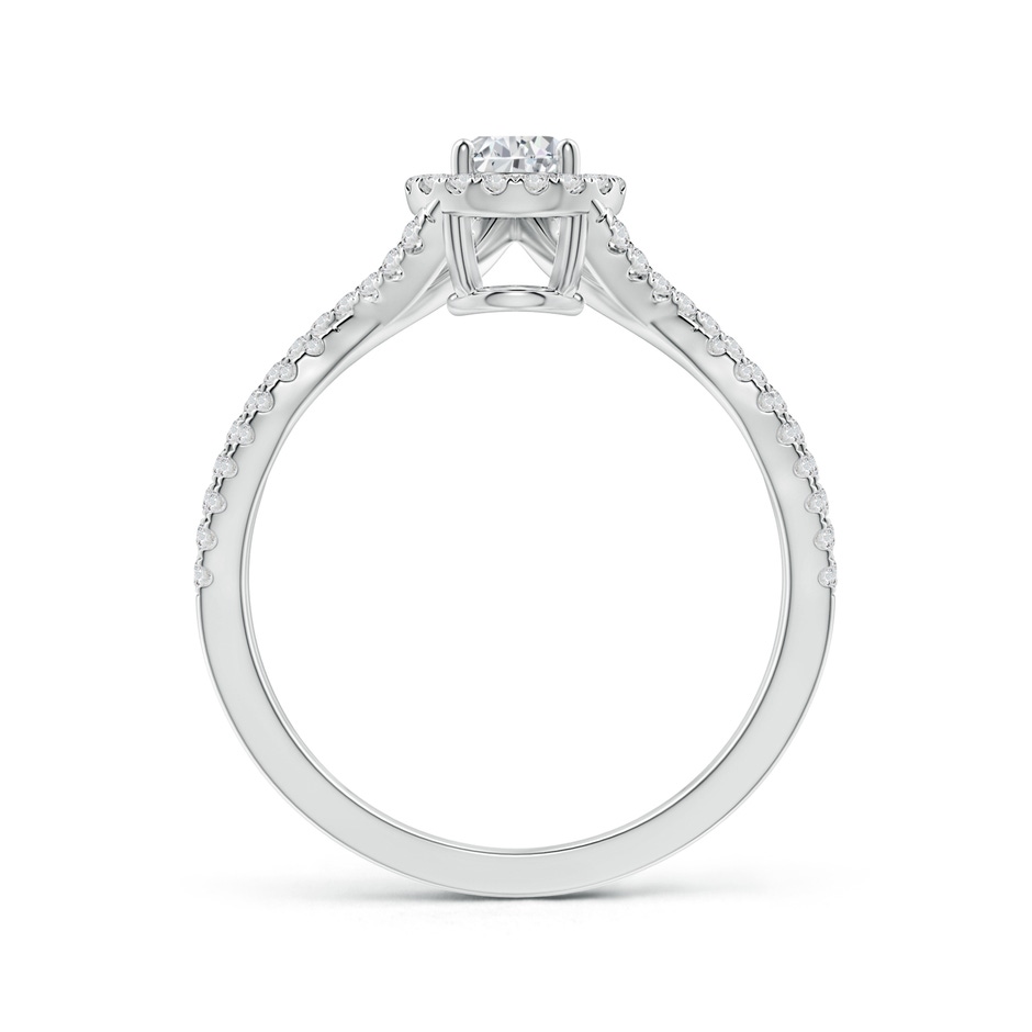 6x4mm HSI2 Criss-Cross Pear-Shaped Diamond Halo Engagement Ring in White Gold side-1