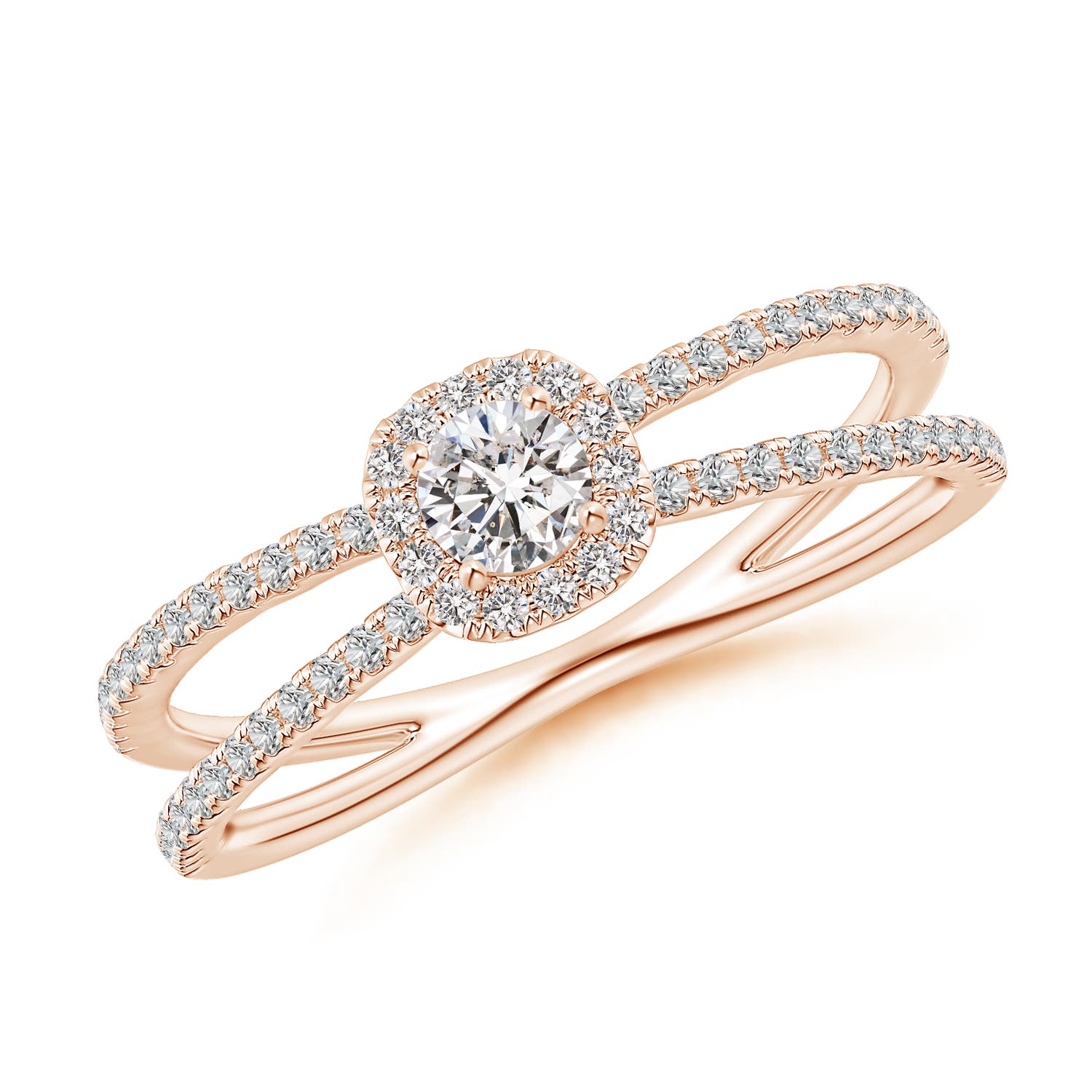 I-J, I1-I2 / 0.41 CT / 14 KT Rose Gold