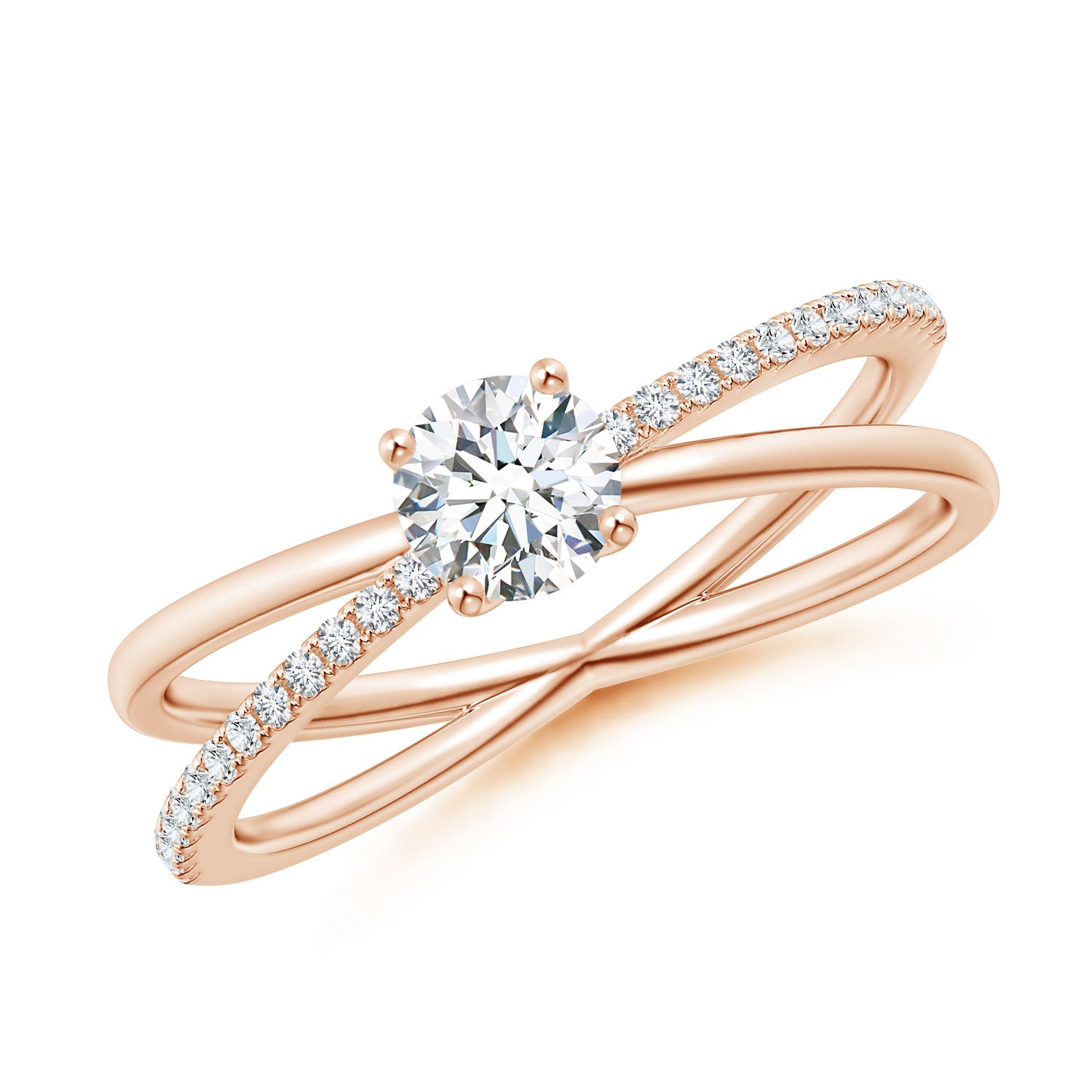 F-G, VS / 0.51 CT / 14 KT Rose Gold