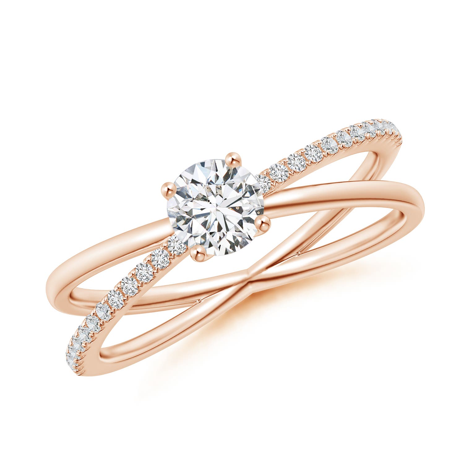 H, SI2 / 0.51 CT / 14 KT Rose Gold