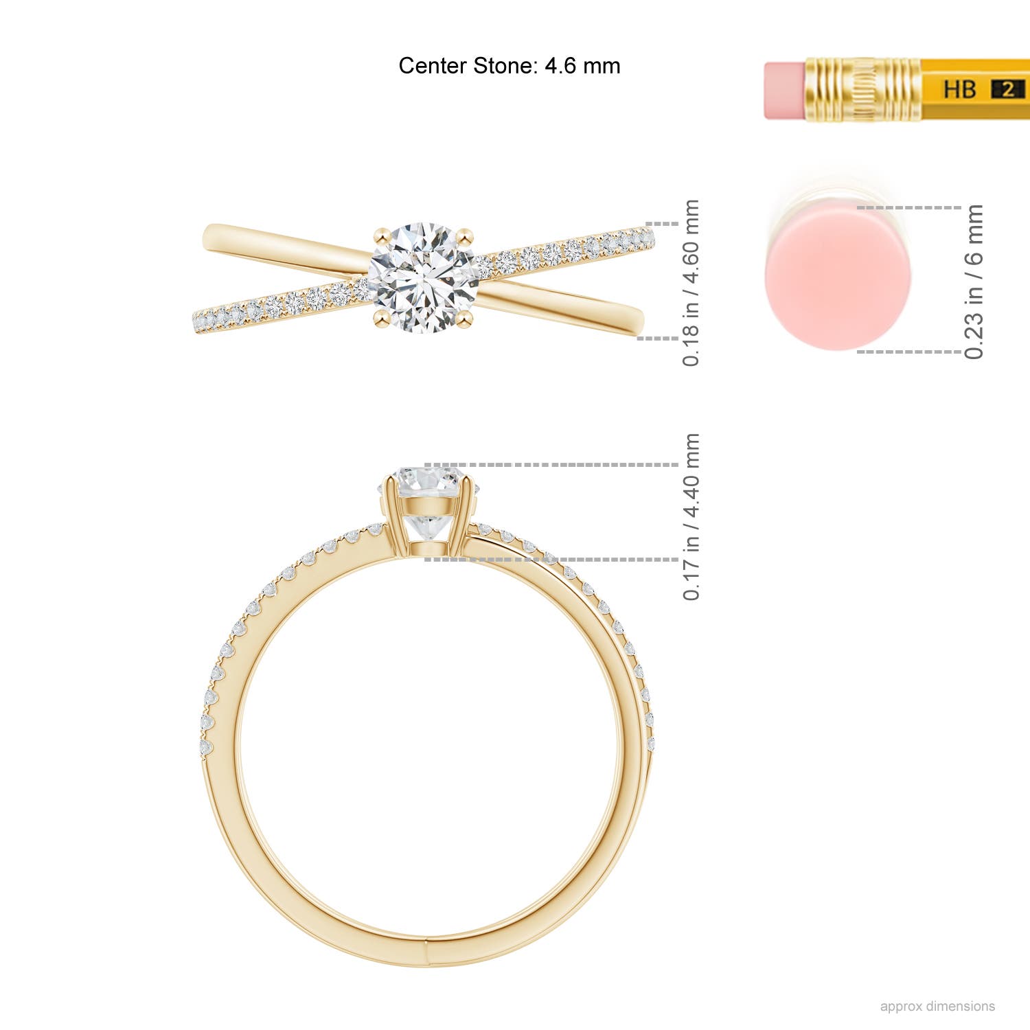 H, SI2 / 0.51 CT / 14 KT Yellow Gold