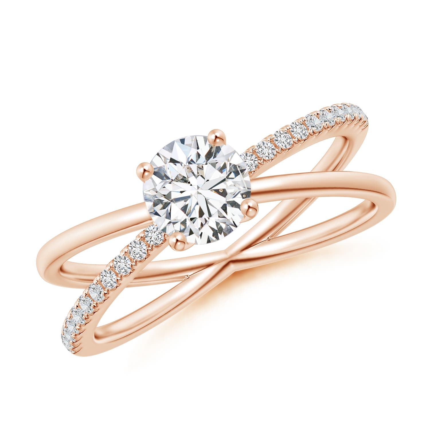 H, SI2 / 0.76 CT / 14 KT Rose Gold