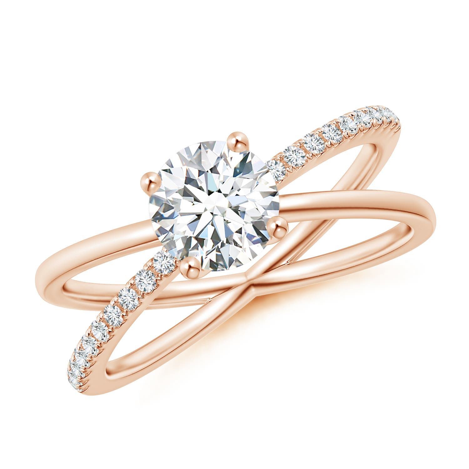 G, VS2 / 1.02 CT / 14 KT Rose Gold