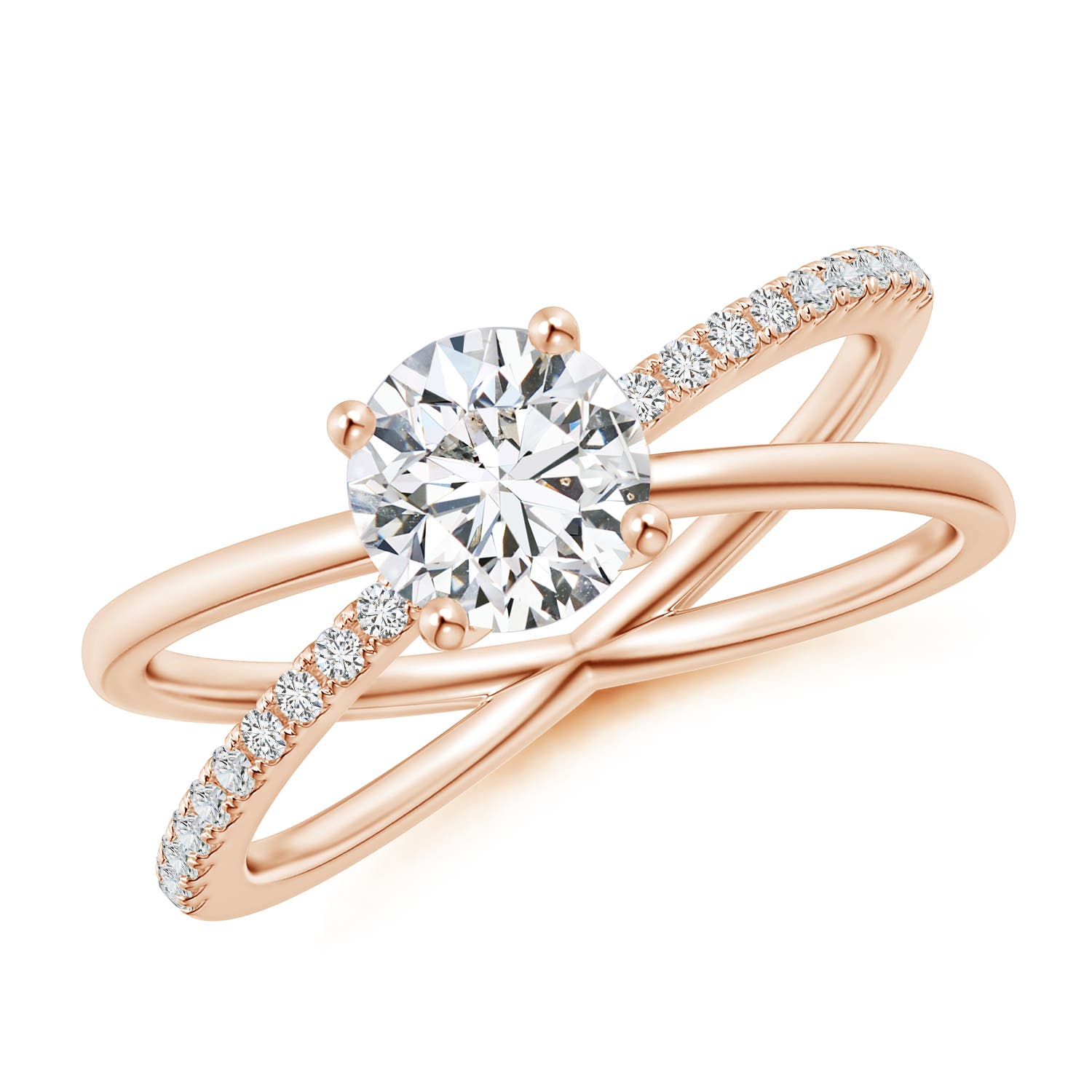 H, SI2 / 1.02 CT / 14 KT Rose Gold